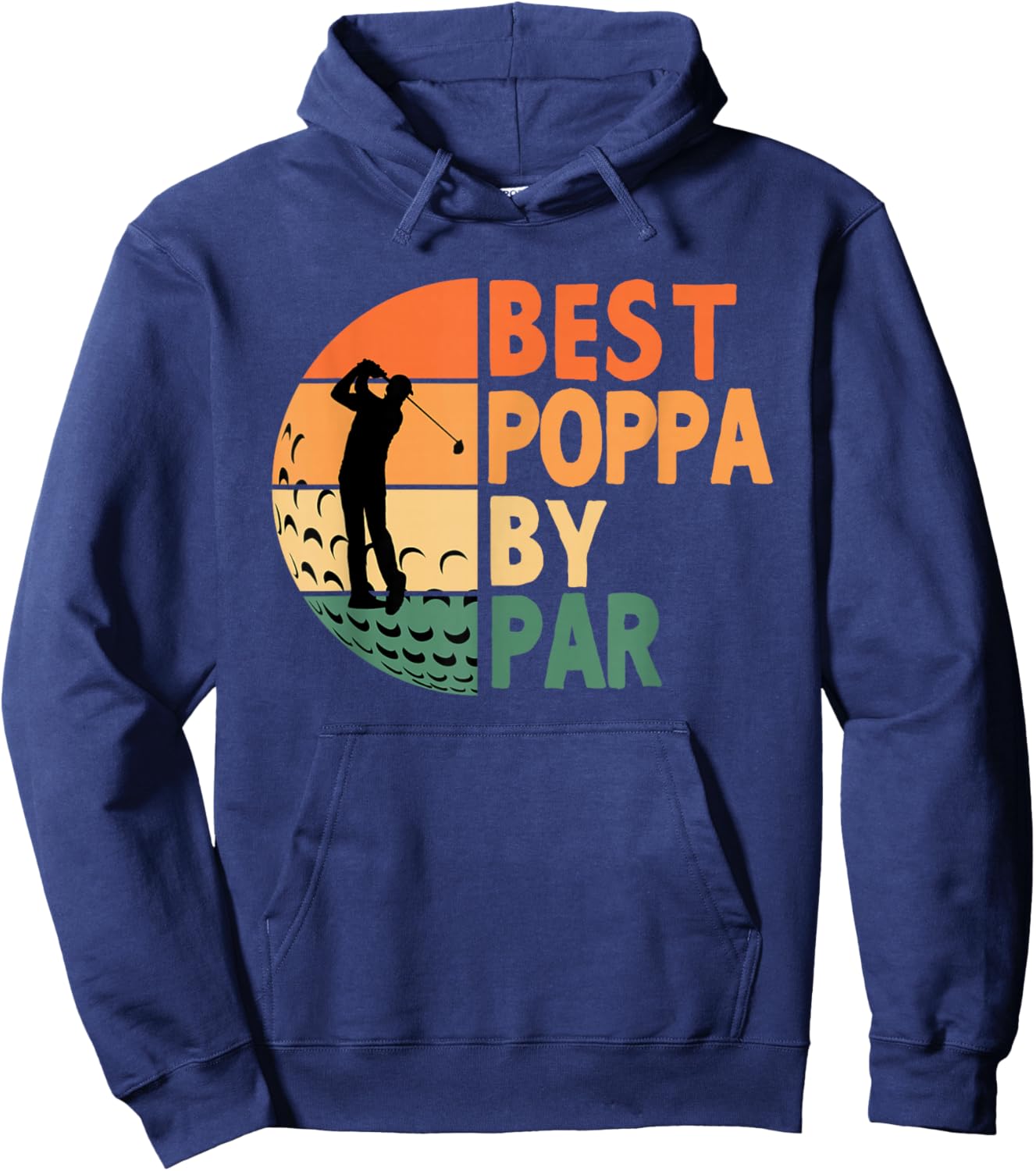Best Poppa By Par Golfing Funny Golf Golfer Hoodie - Hoodie | Navy