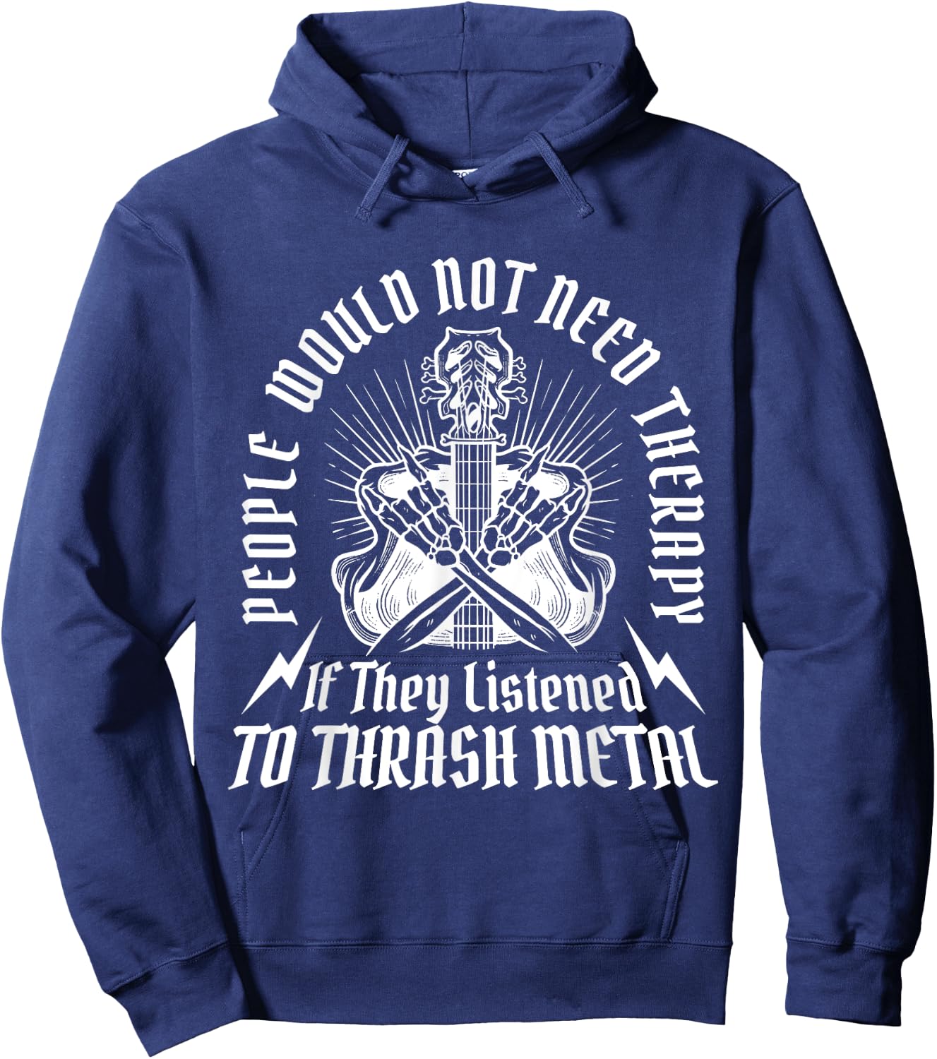Metal Festival Outfit Concert Music Band Guitar Thrash Metal Hoodie - Hoodie | Navy