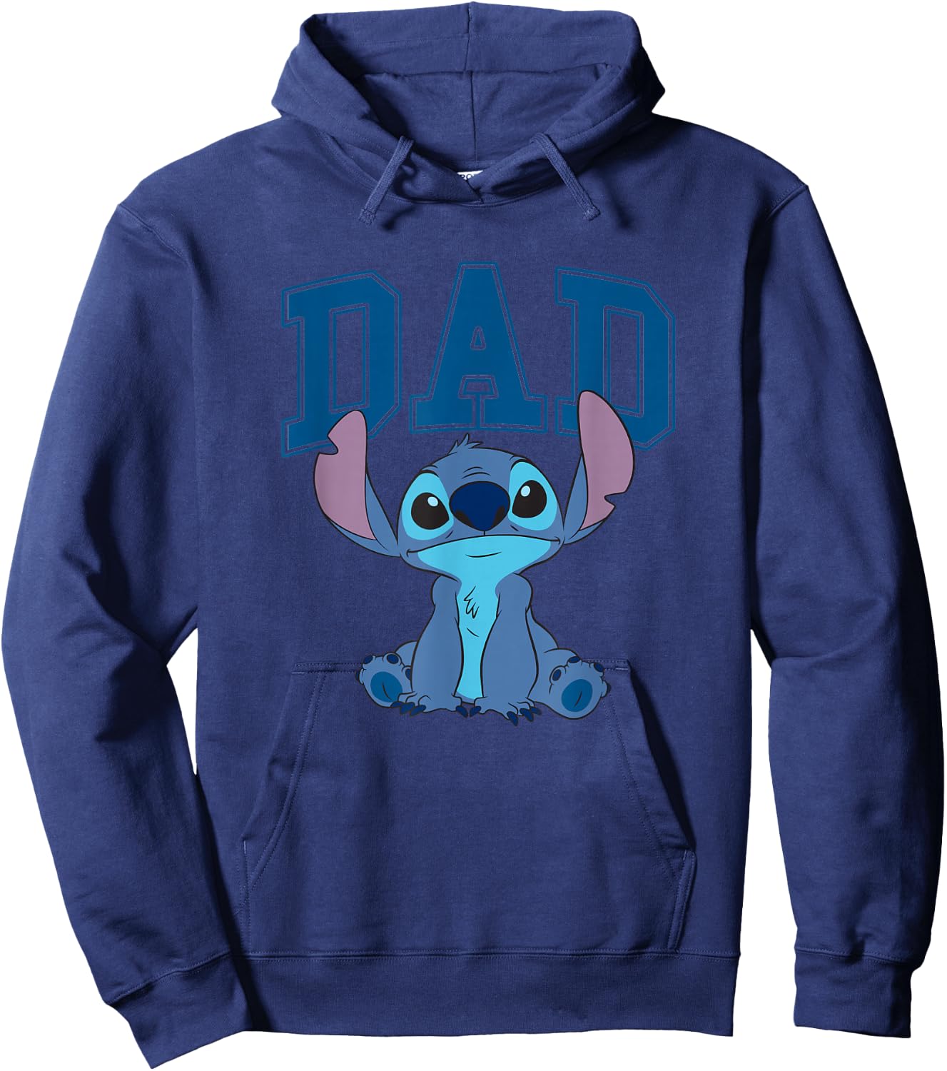 Disney Lilo & Stitch Vintage Dad Cool Stitch Collegiate Logo Hoodie - Hoodie | Navy
