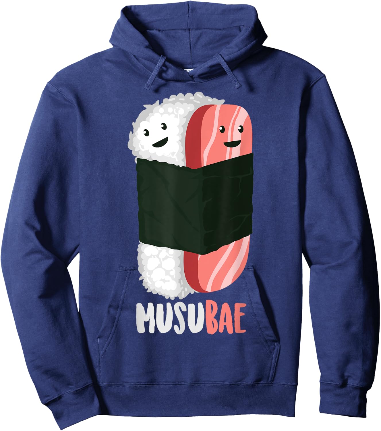 Cute Musubae | Funny Musubi Bae Hawaiian Food Fan Eater Gift Hoodie - Hoodie | Navy