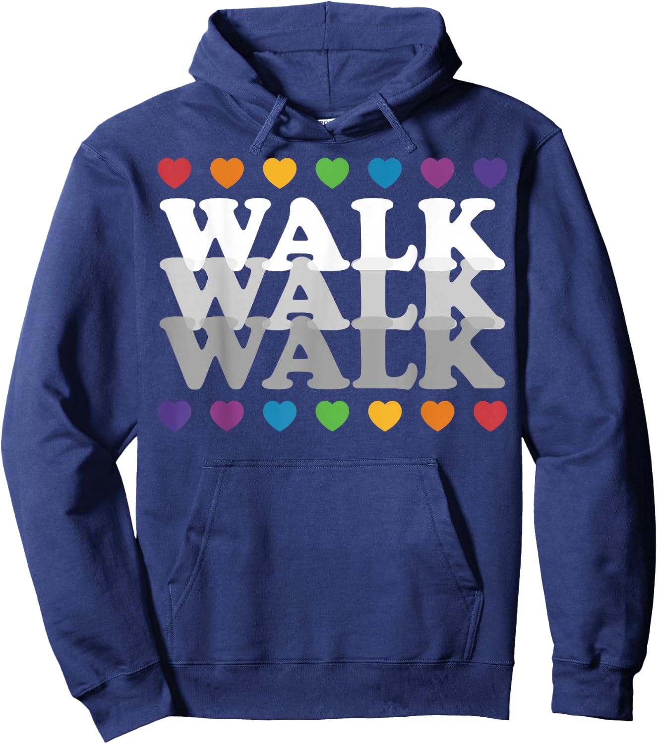 Heart Walk Indoor Walking Outdoor Walk At Home Pounds Off Hoodie - Hoodie | Navy