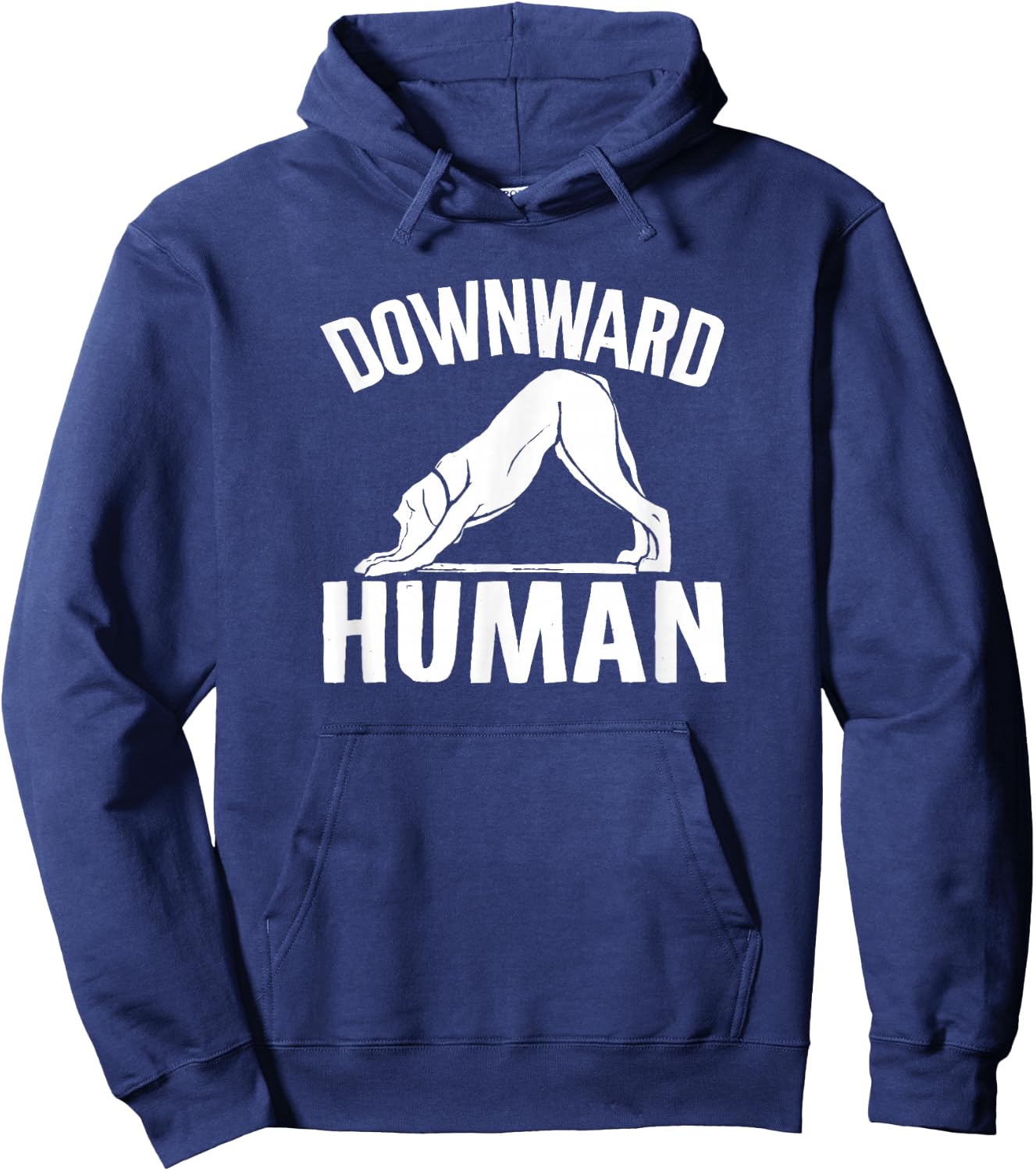 Downward Human, Yoga Pose, Dog Lover, Mediation , Small, Black Hoodie - Hoodie | Navy