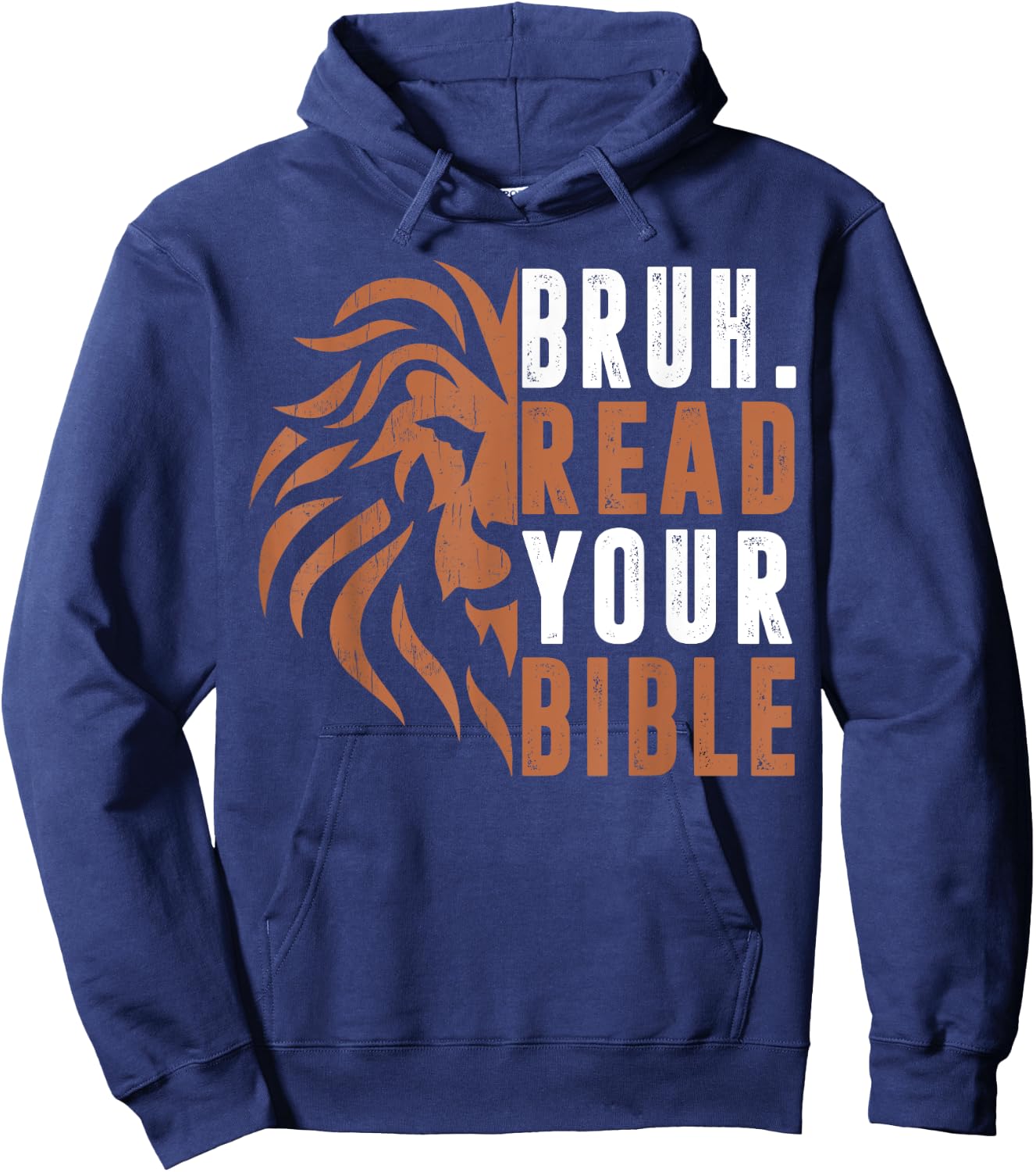 Men Bruh Read Your Bible Dad Boy Funny Christian Religious Hoodie - Hoodie | Navy