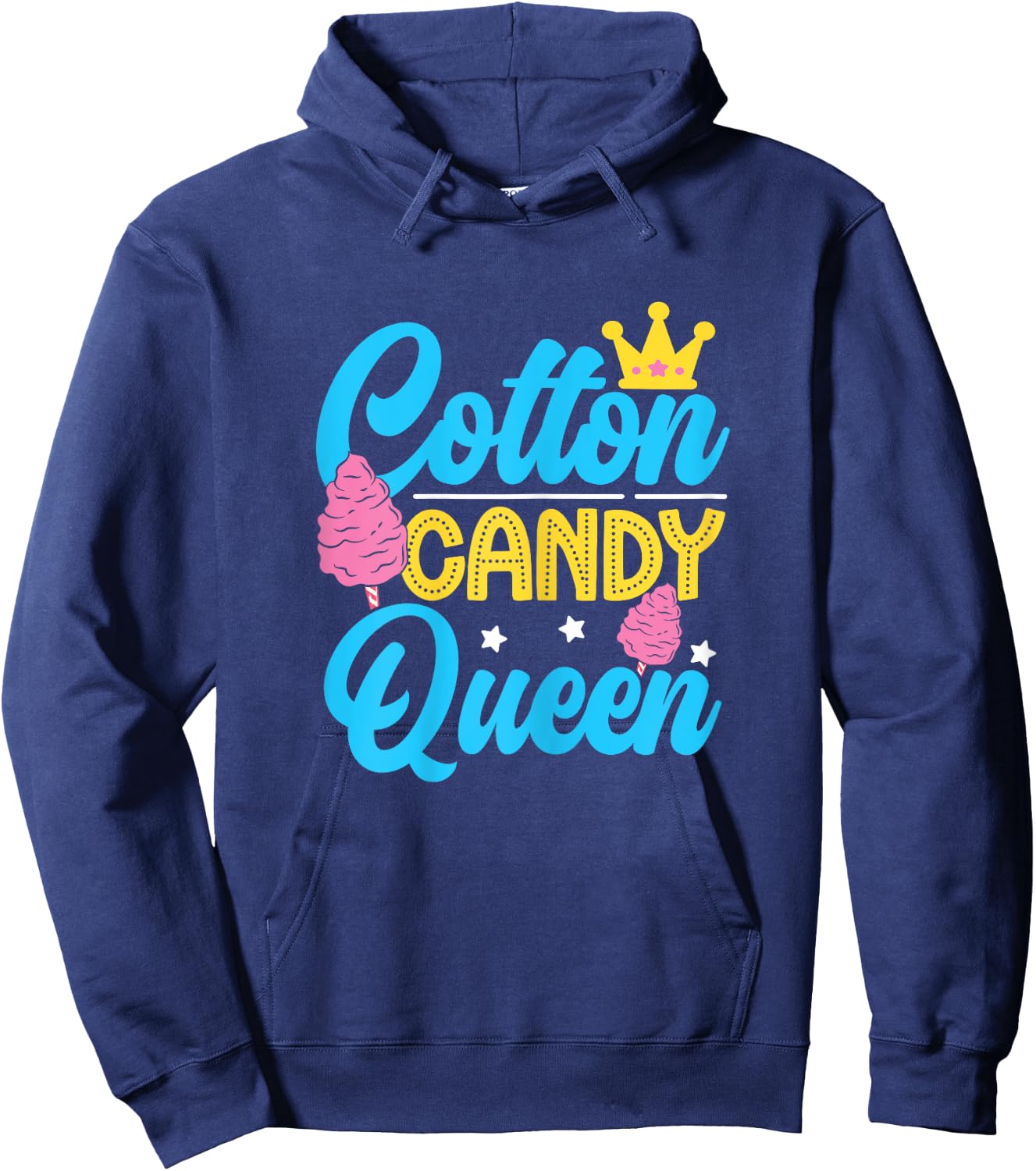 Funny Cotton Candy Queen Quote Women Girls Flavored Candies Hoodie - Hoodie | Navy