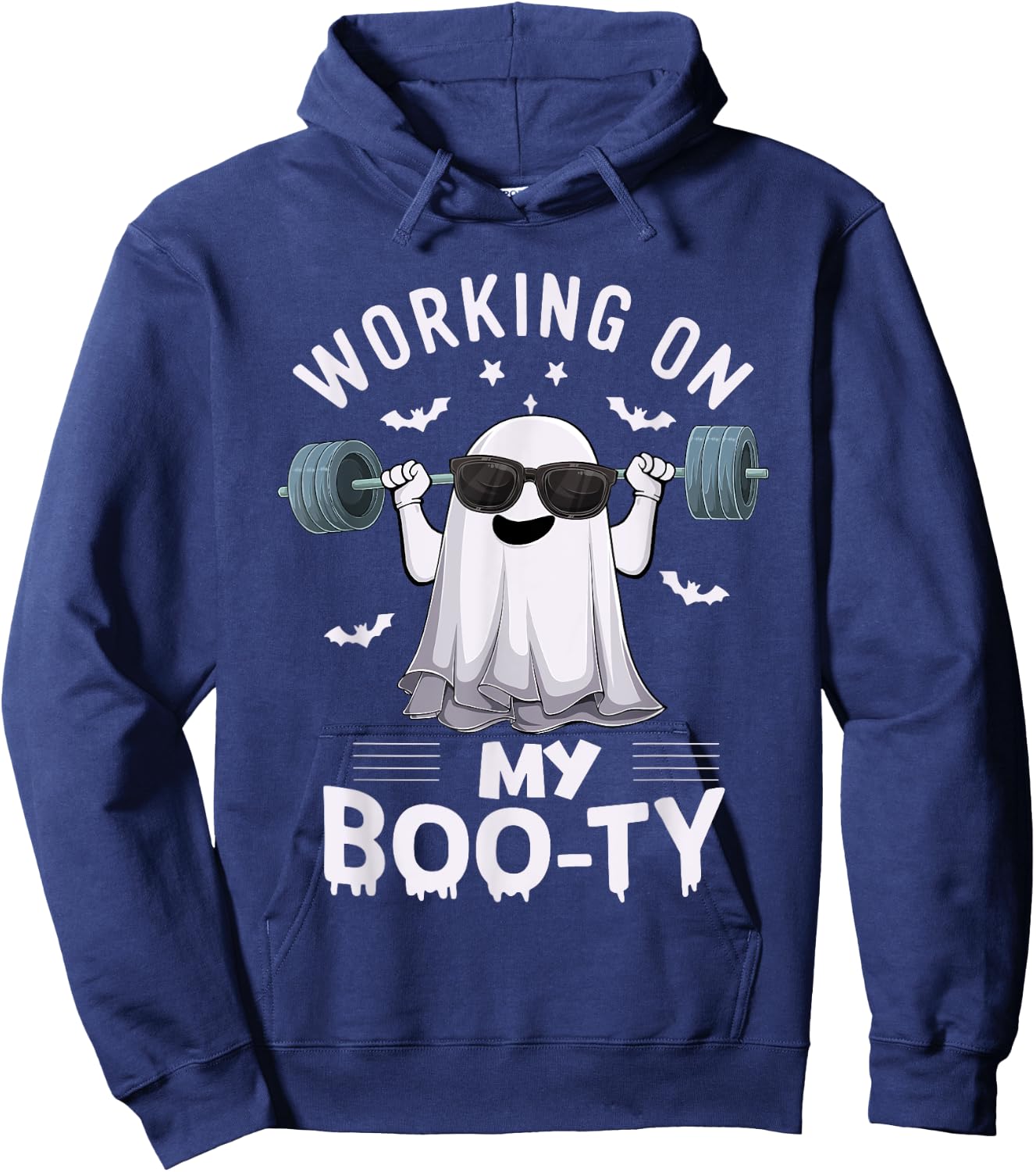 Working on my boo-ty ghost Fitness Weight Lifting Halloween Hoodie - Hoodie | Navy