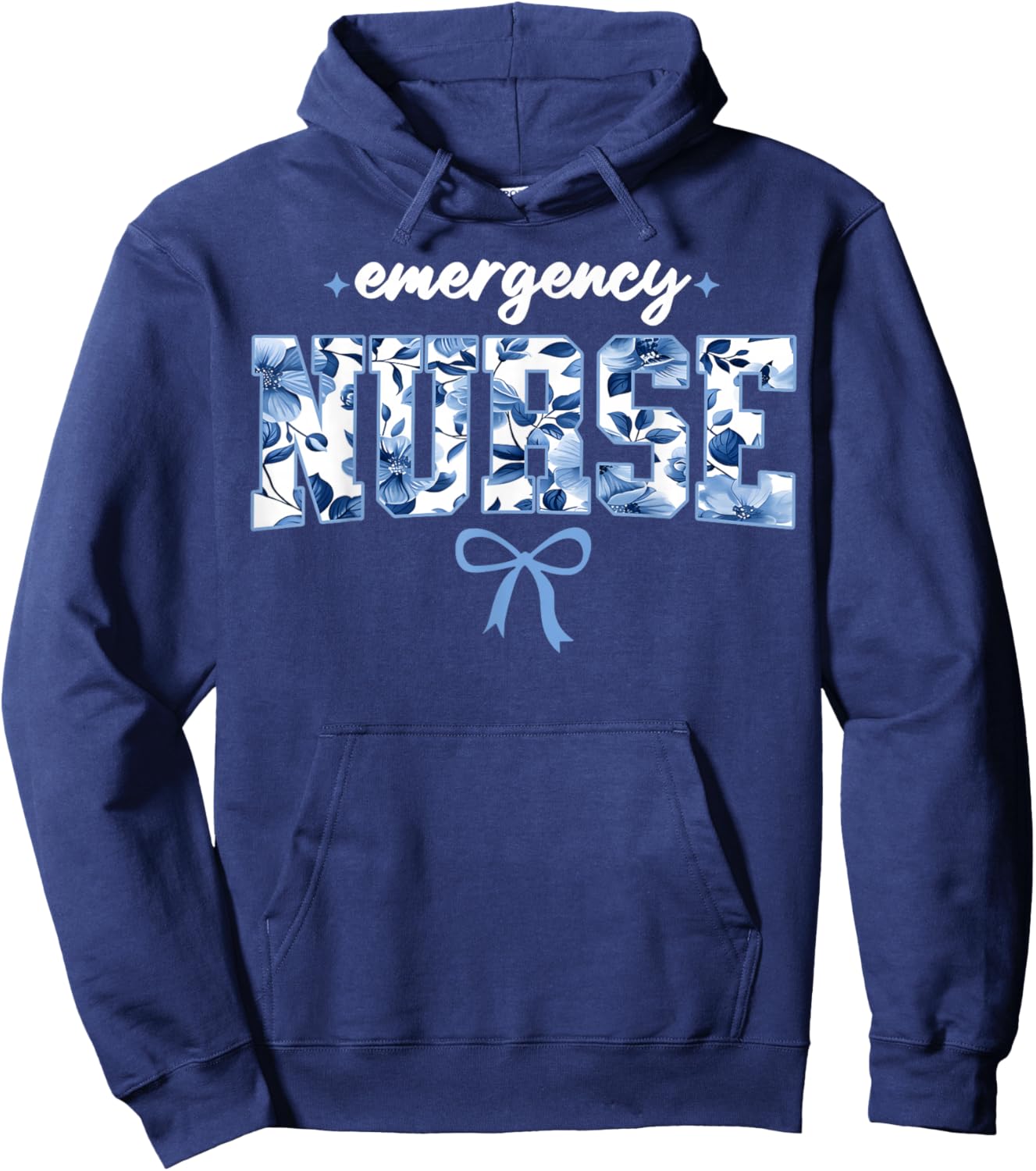 Emergency Department Nurse Er Nurse Room Tech Women Floral Hoodie - Hoodie | Navy