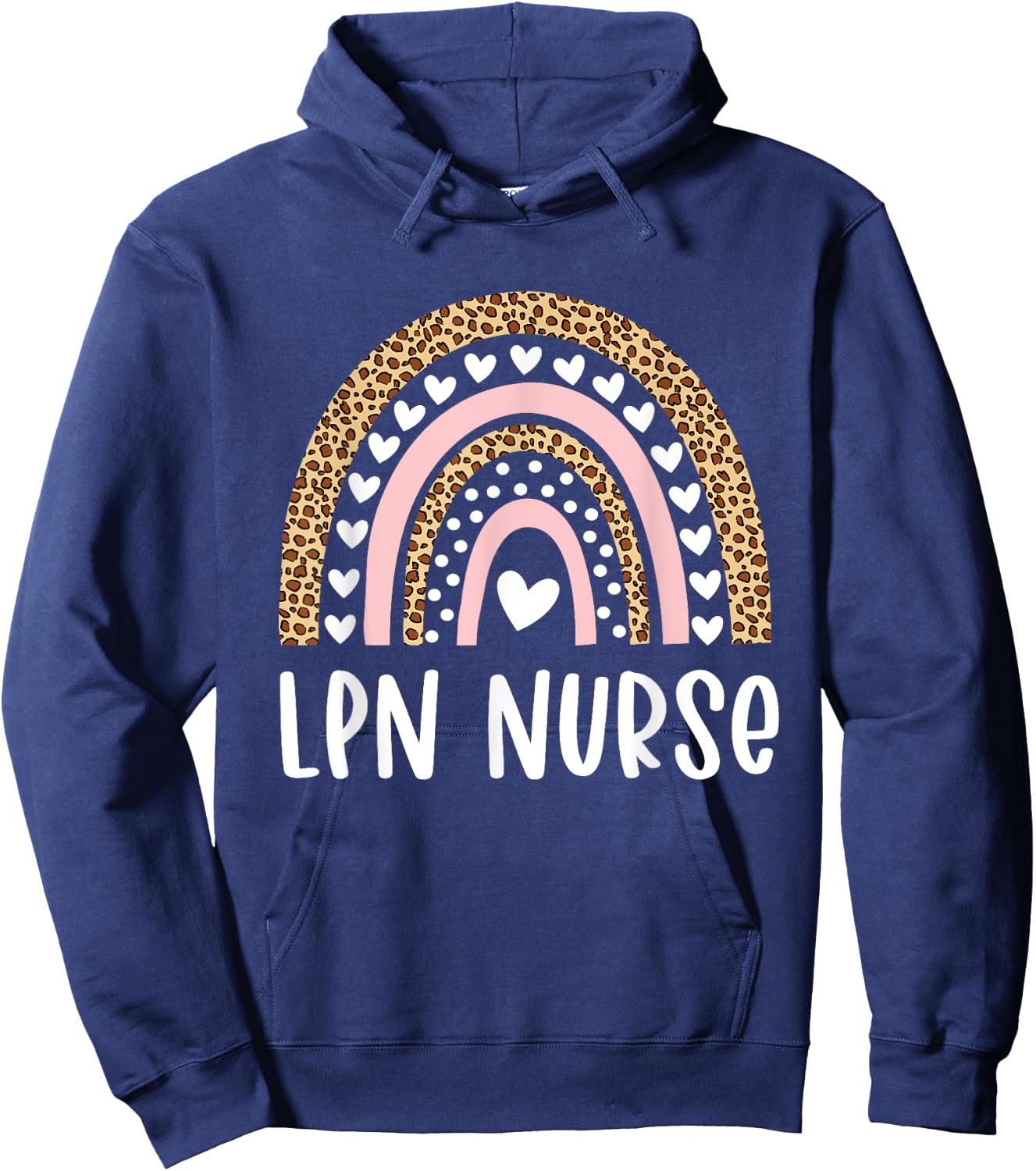 LPN Nurse Licensed Practical Nursing Rainbow Healthcare Hoodie - Hoodie | Navy