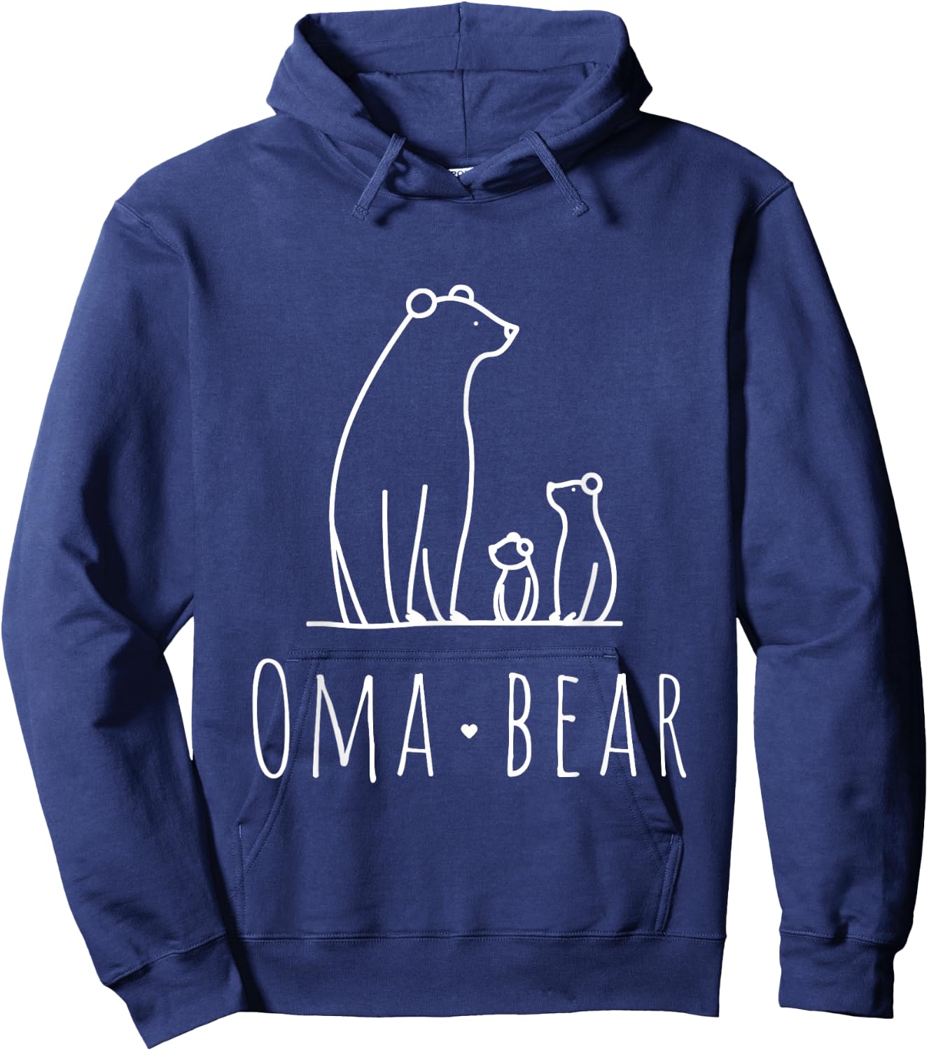 Cute Oma Bear for Grandma Women Mother's Day Christmas Hoodie - Hoodie | Navy