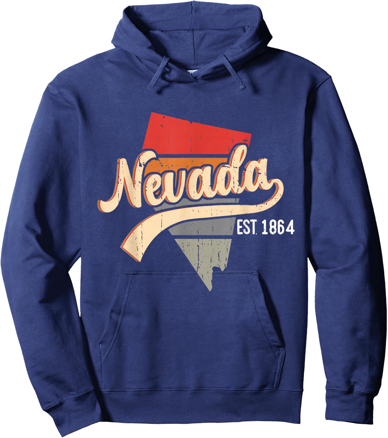 Nevada Home State NV Sunburst Vintage Retro Design Hoodie - Hoodie | Navy