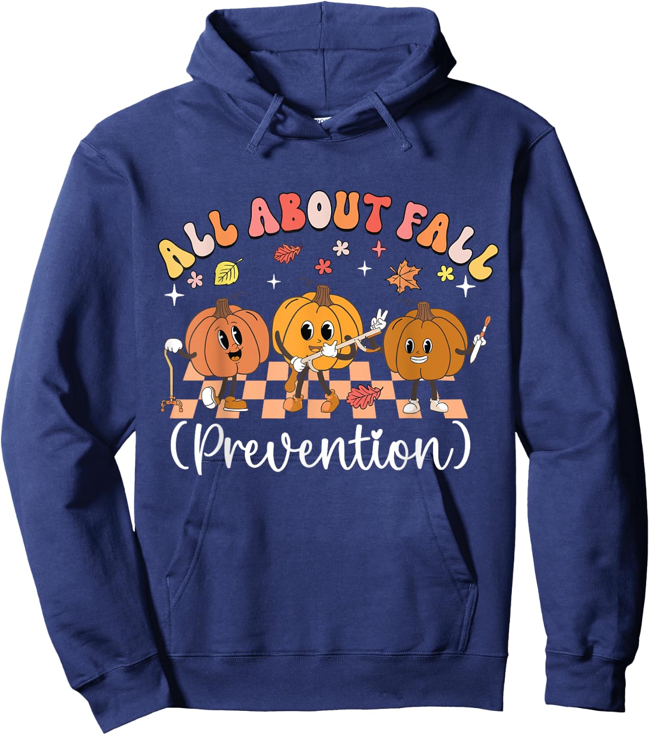Pumpkin all about fall Prevention Halloween Hoodie - Hoodie | Navy