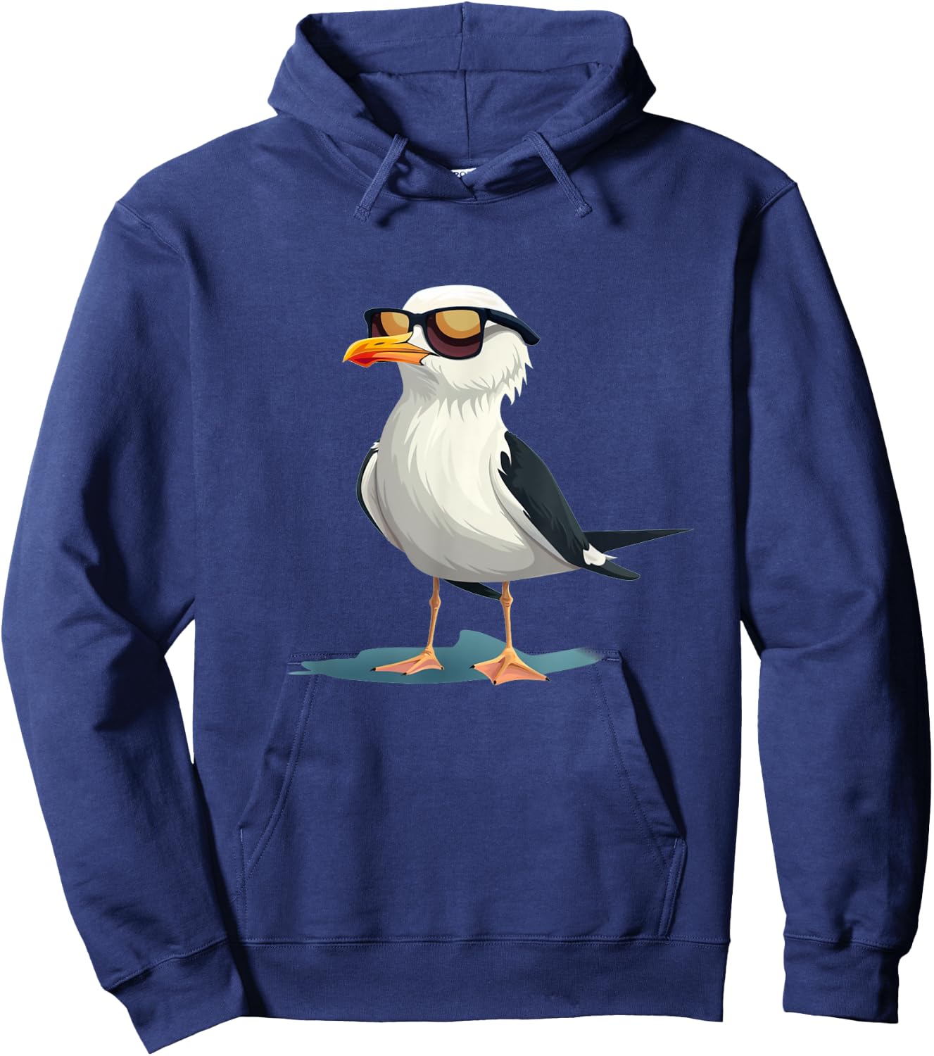 Seagull with Sunglasses Costume for Summer and Seabirds Men Women Kids Hoodie - Hoodie | Navy