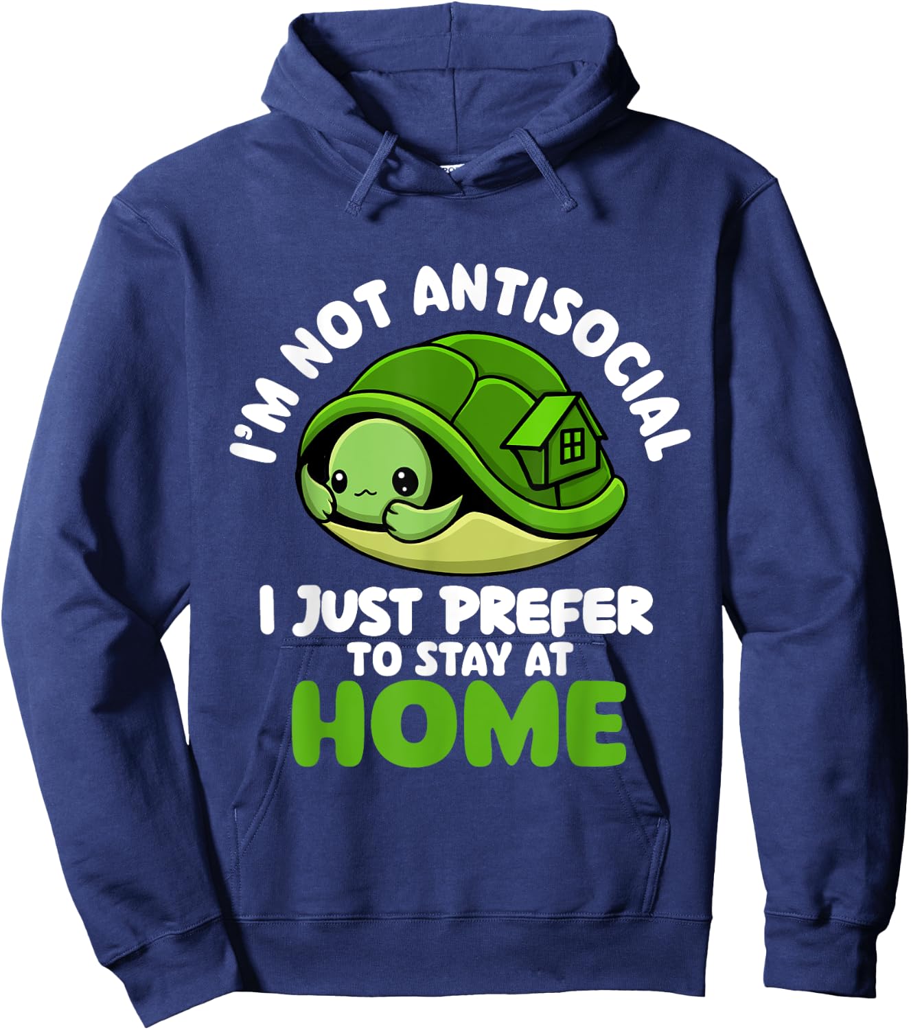 I'm Not Antisocial - Sea Turtle Lover Reptile Lover Beach Hoodie - Hoodie | Navy