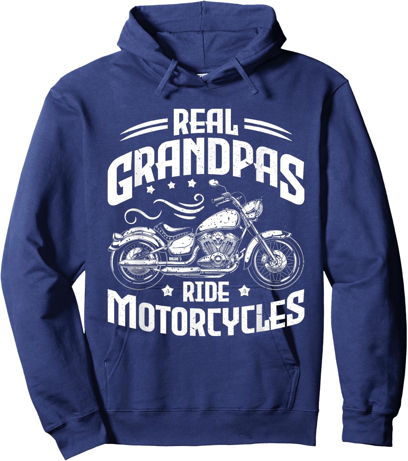 Real Grandpas Ride Motorcycles Funny Motorcycle Lover Biker Hoodie - Hoodie | Navy