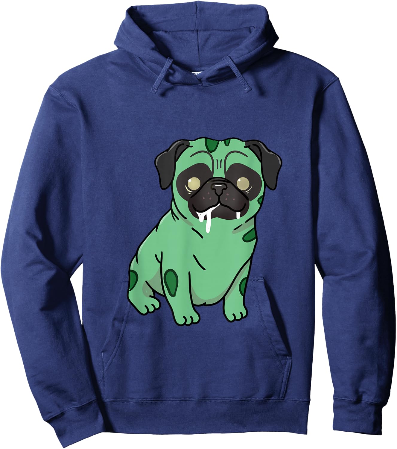 Zombie Pug Halloween Hoodie - Hoodie | Navy