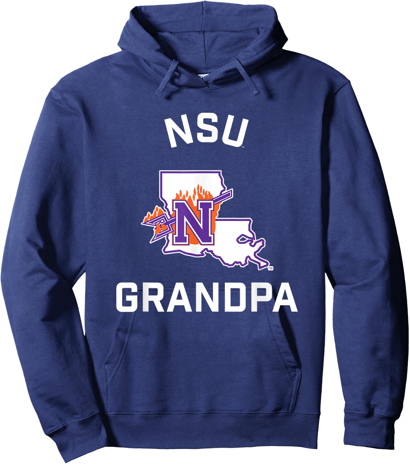 Northwestern State University NSU Demons Arched Grandpa Hoodie - Hoodie | Navy