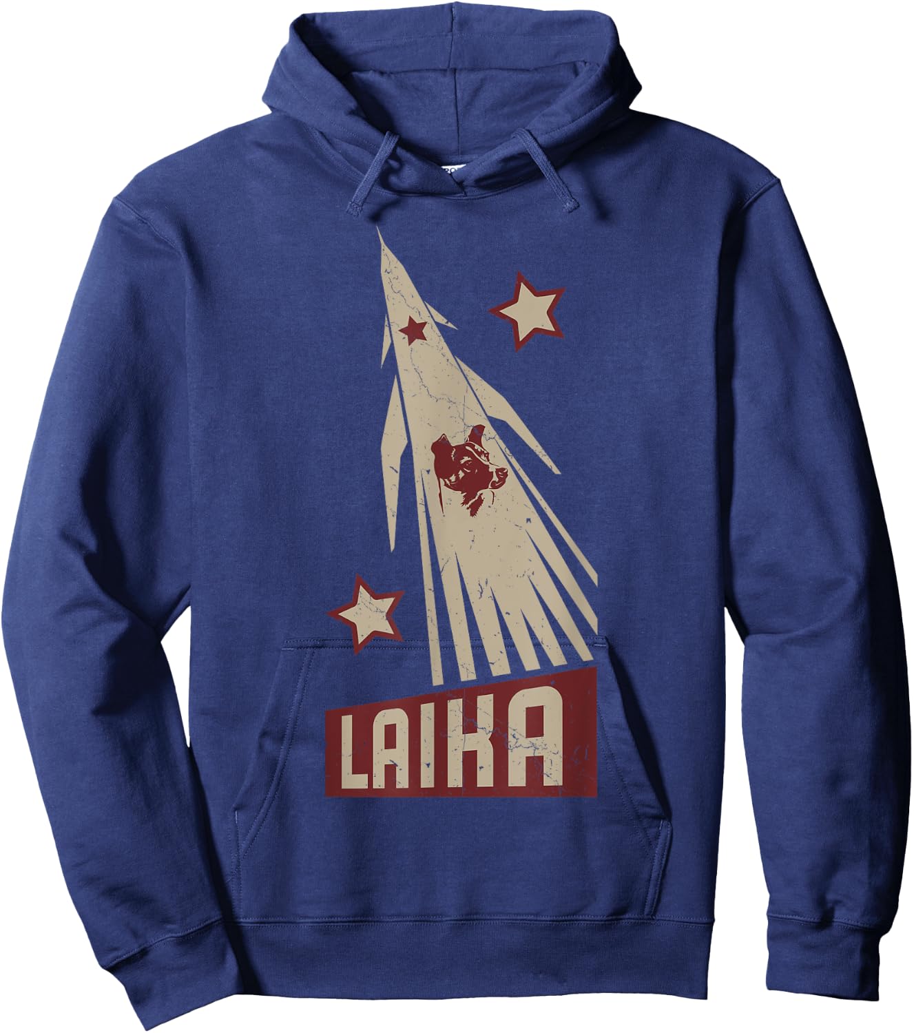 Laika Dog Sputnik Space Dog Space Travel USSR Men Women Hoodie - Hoodie | Navy