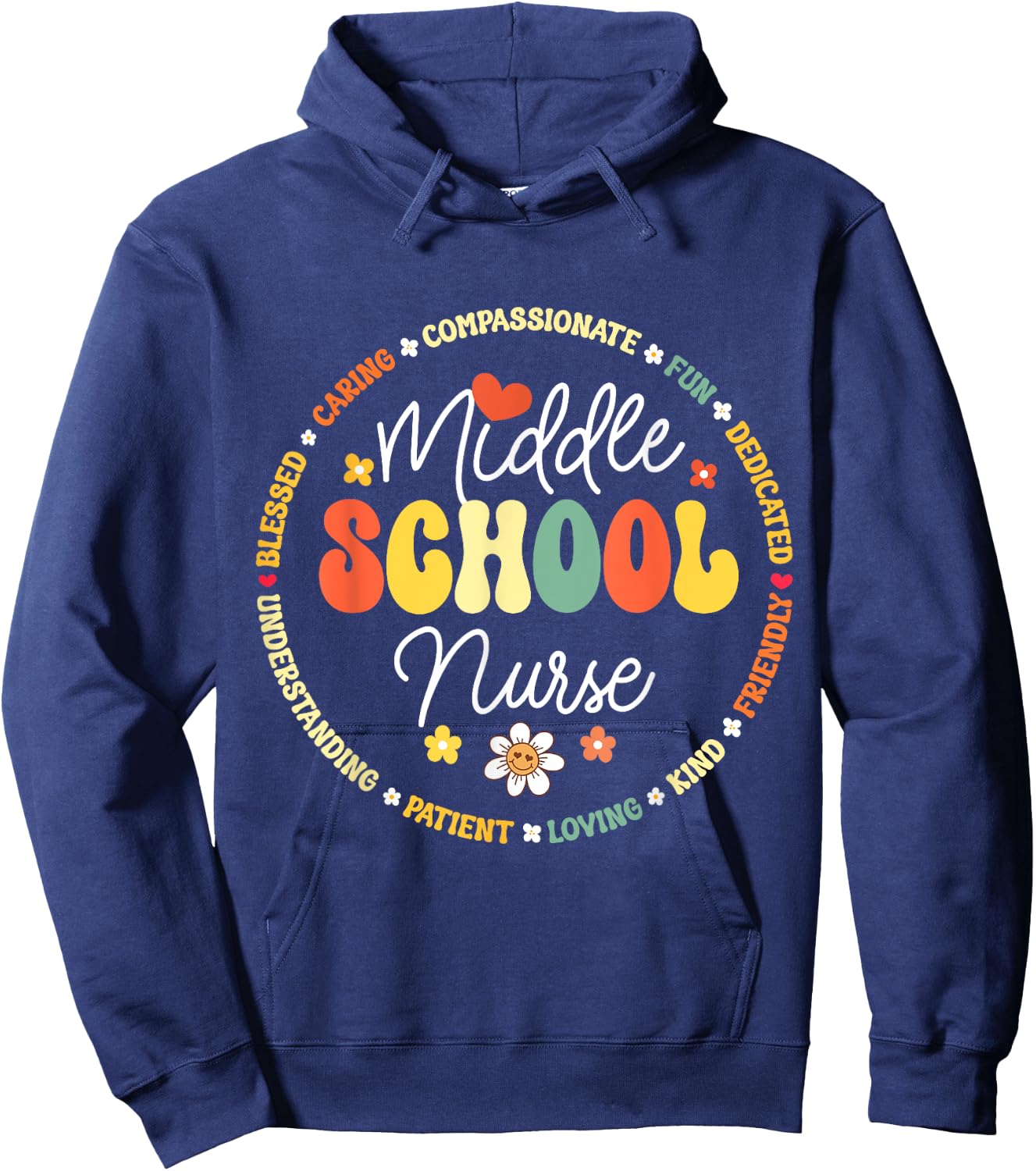 Middle School Nurse Back To School For Teacher Women Kids Hoodie - Hoodie | Navy