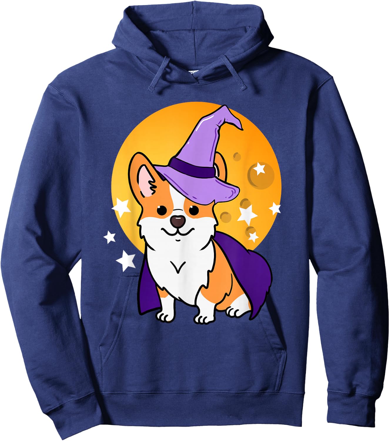Corgi Witch Halloween Corgi Hoodie - Hoodie | Navy