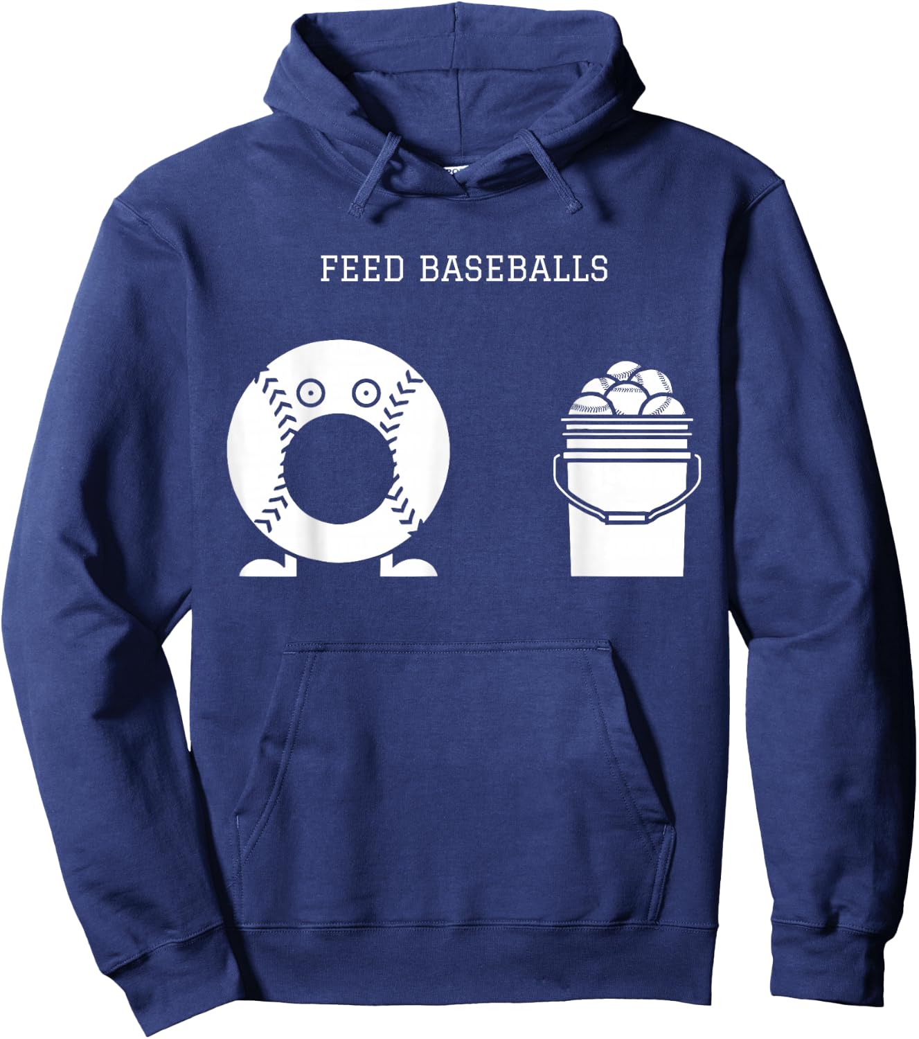 Feed Baseballs Hoodie - Hoodie | Navy
