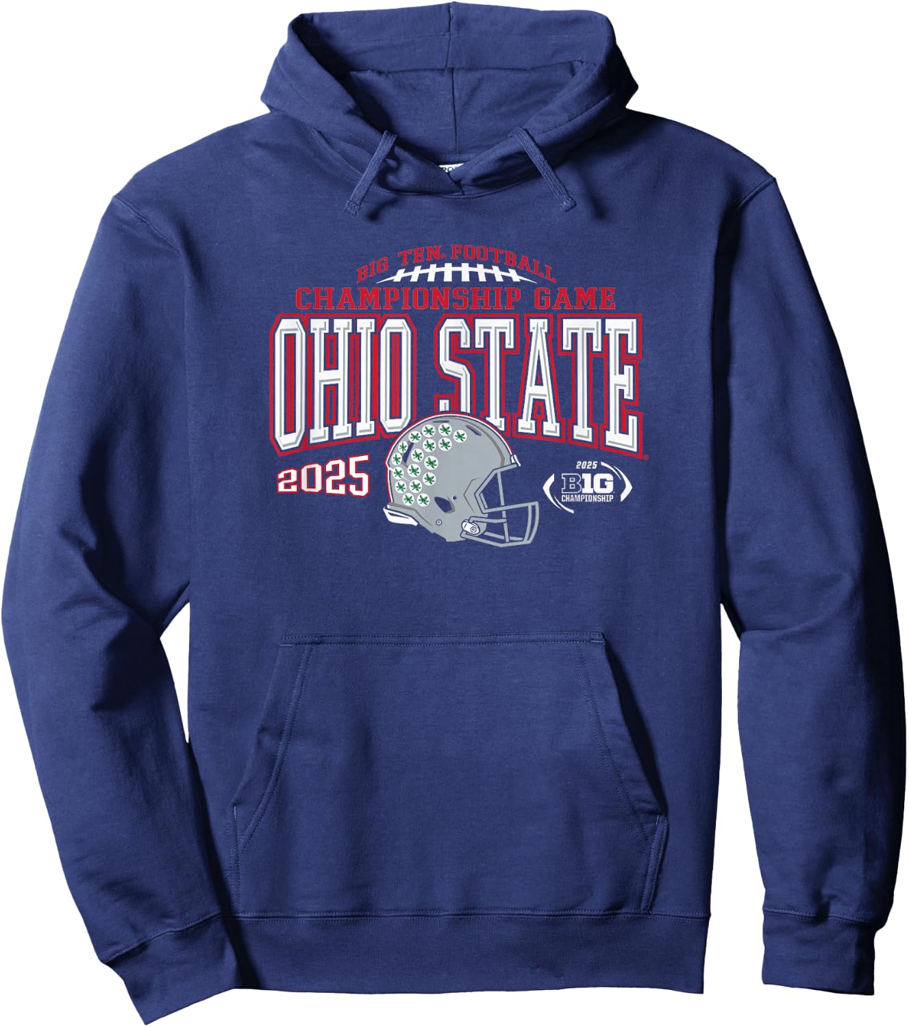 Ohio State Buckeyes Big Ten Championship 2025 Football Black Hoodie - Hoodie | Navy