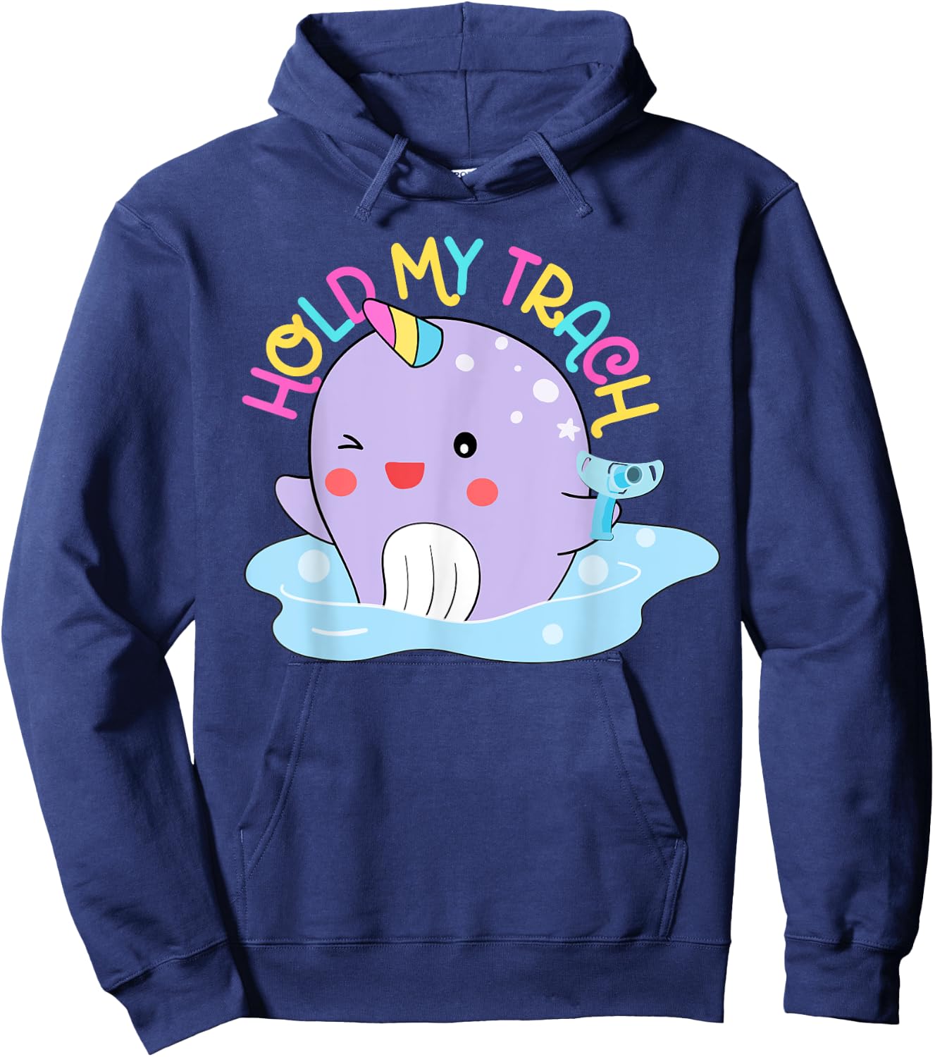Hold my Trach, Decannulation Celebration, Tracheostomy Aware Hoodie - Hoodie | Navy