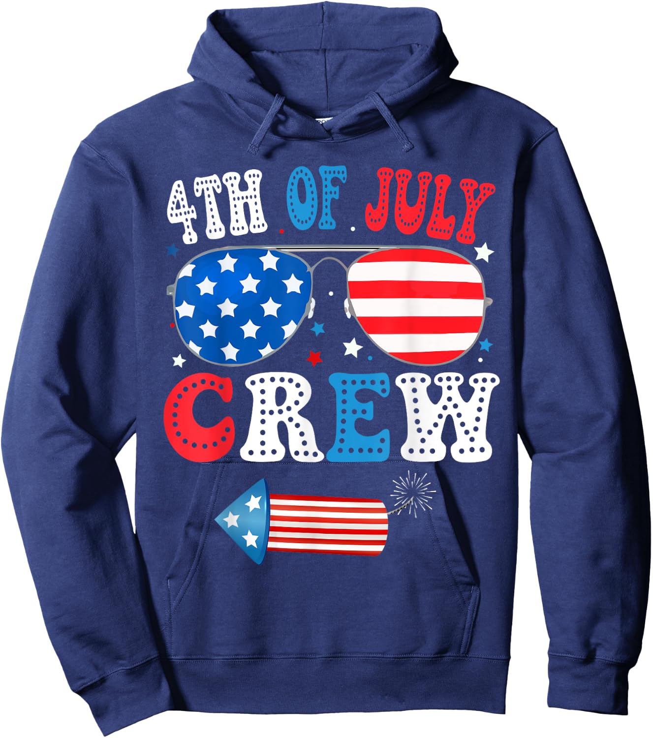 4th of July Crew Matching American Family Independence Day Kids Men Hoodie - Hoodie | Navy