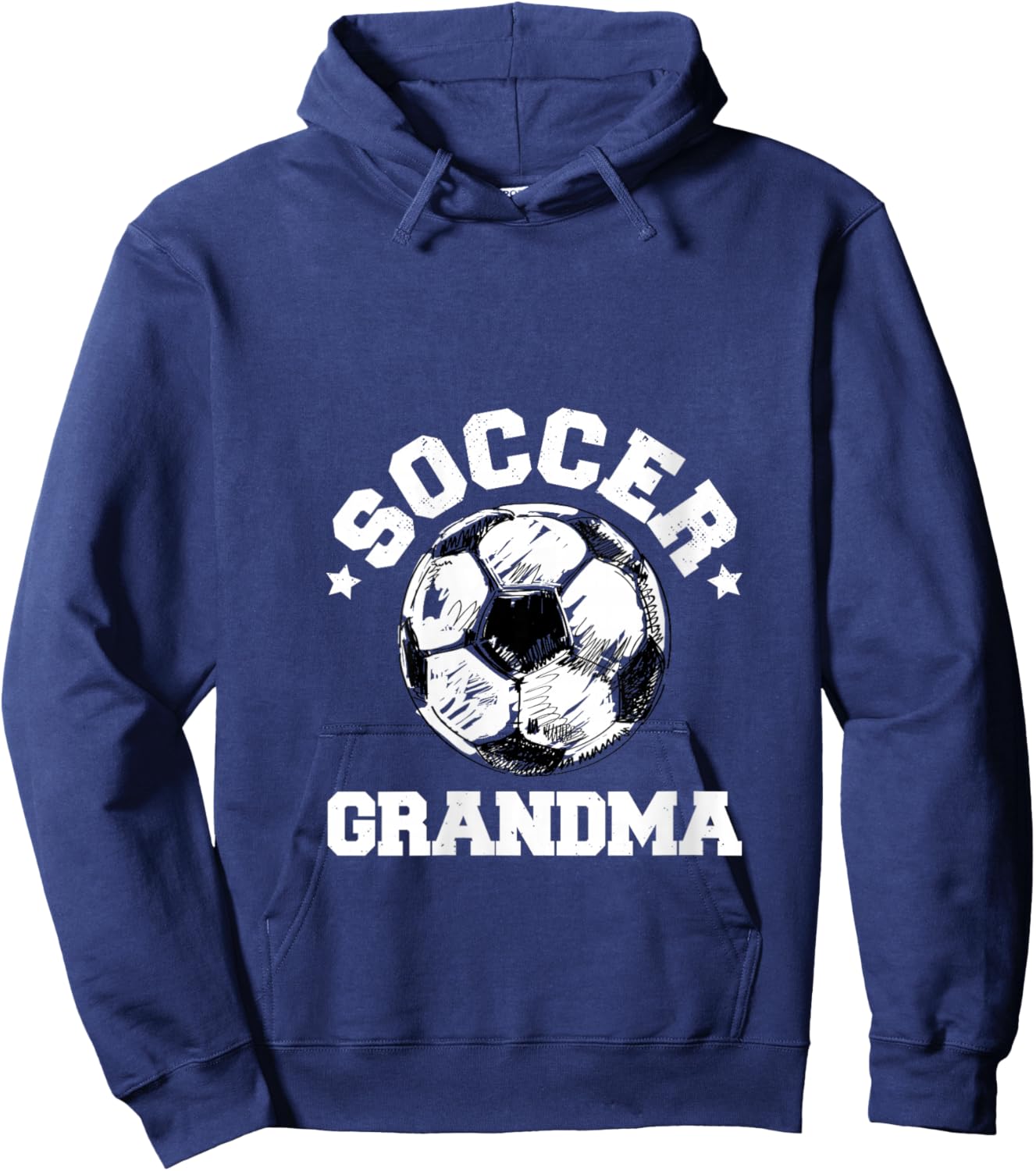 Soccer Grandma Soccer Ball Distressed Funny Soccer Grandma V-Neck Hoodie - Hoodie | Navy