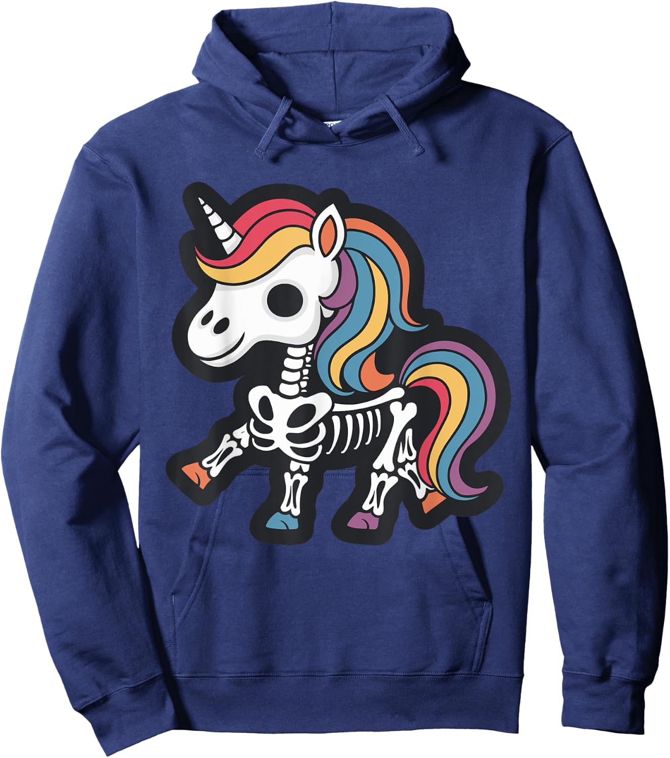 Funny Skeleton Unicorn Lovers Spooky Halloween Costume Girls Hoodie - Hoodie | Navy