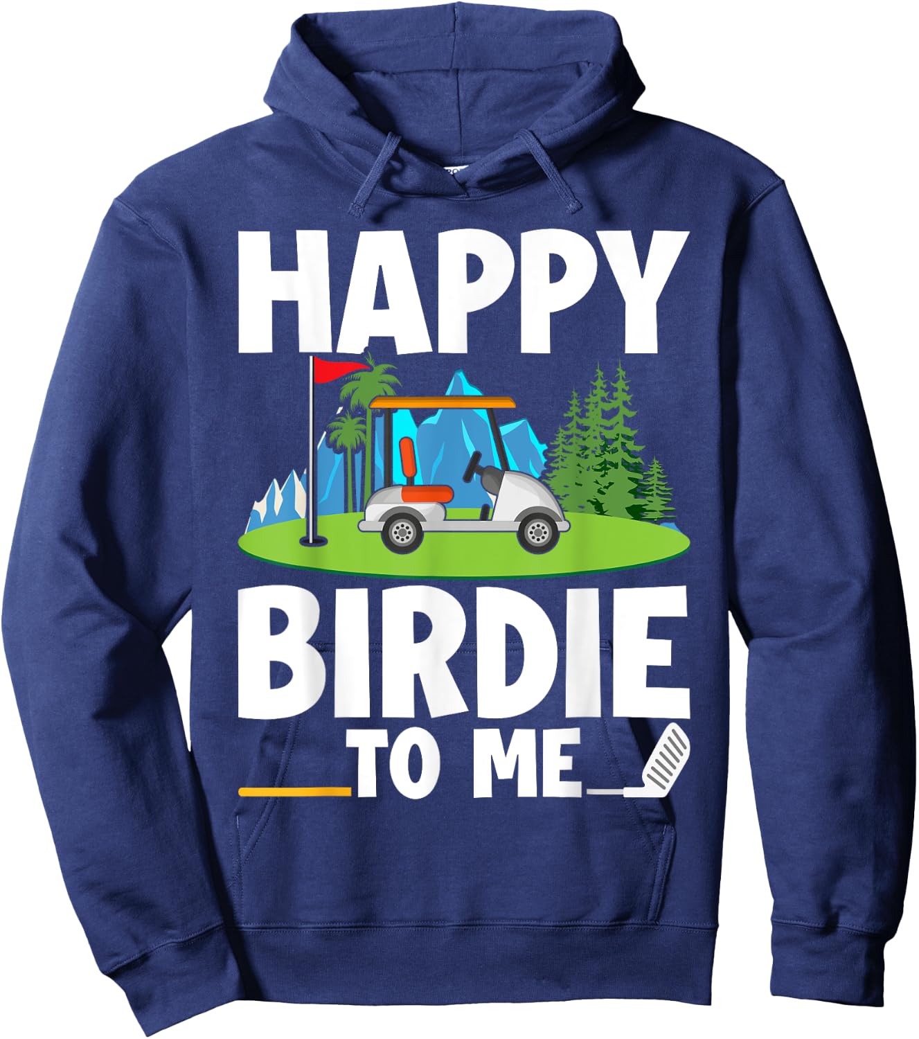 Funny Golf Birthday Happy Birdie Golfer Kids Boys Men Hoodie - Hoodie | Navy
