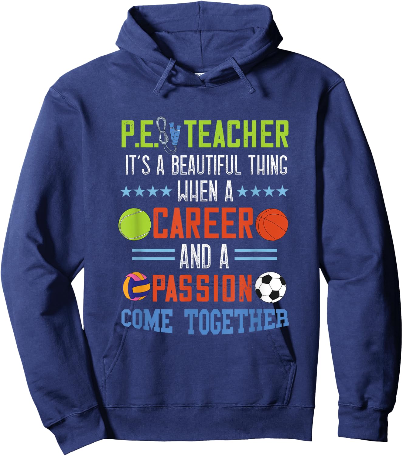 PE Teacher Beautiful Thing School P.E. Teacher Gym Teacher Men Women Hoodie - Hoodie | Navy