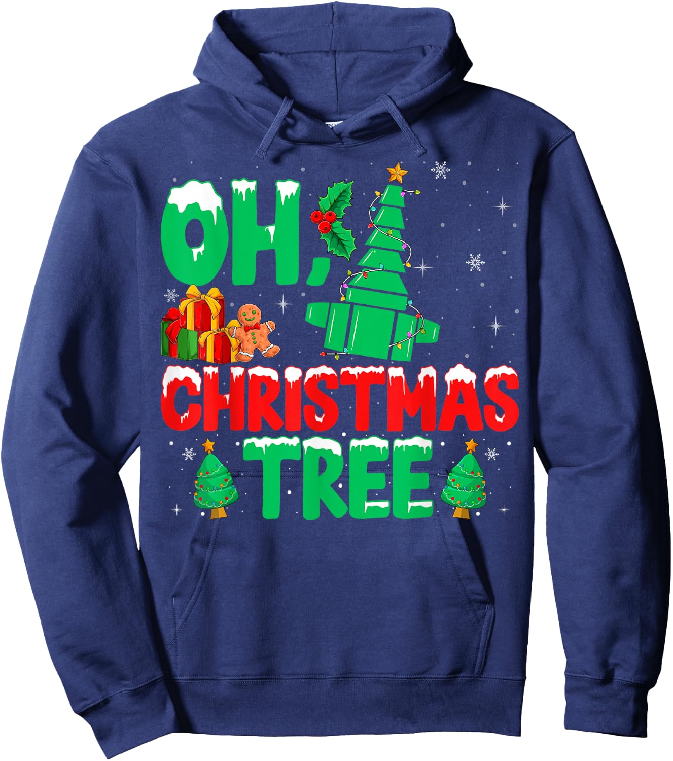 Oh Christmas Tree Xmas Pulmonology Respiratory Therapist Hoodie - Hoodie | Navy