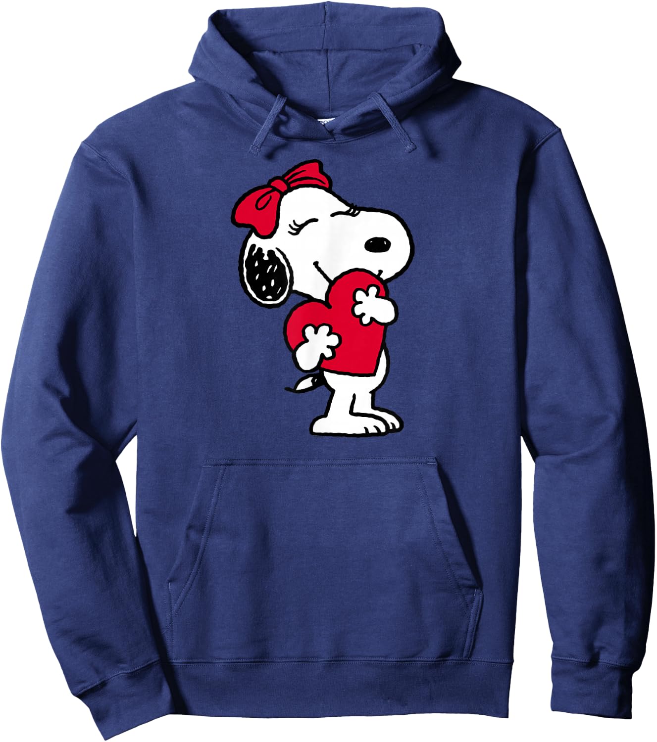 Peanuts Belle Hugging Heart Valentine's Day Hoodie - Hoodie | Navy