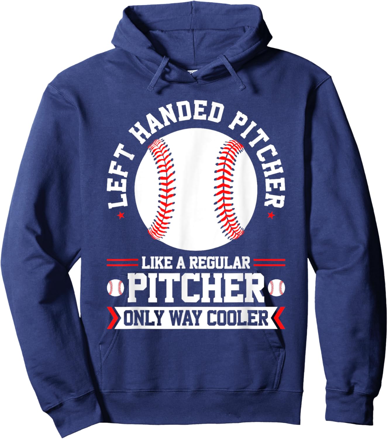 Lefty Baseball Southpaw Left Handed Pitcher Hoodie - Hoodie | Navy