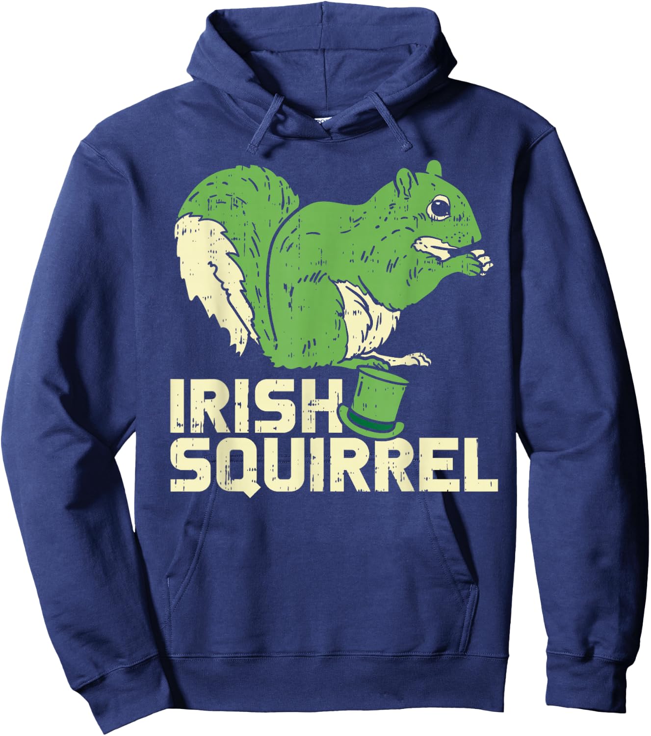 Green Irish Squirrel Cute St Patricks Day Animal Lover Gift Hoodie - Hoodie | Navy
