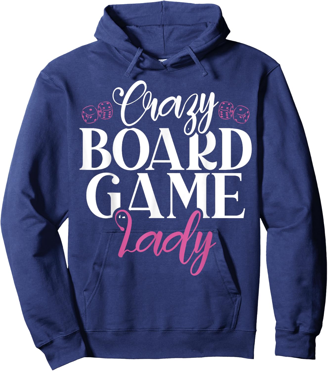 Crazy Board Game Lady Board Game Hoodie - Hoodie | Navy