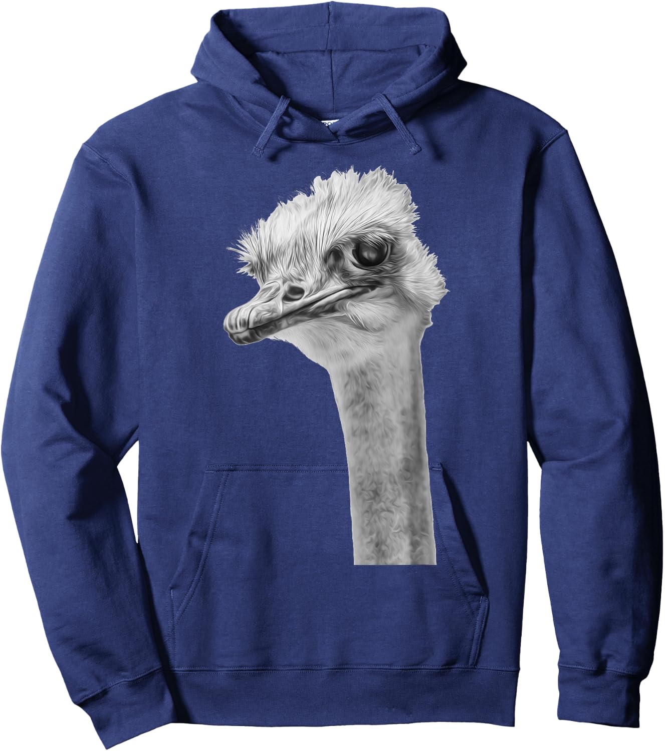 Ostrich in. Black and White Hoodie - Hoodie | Navy