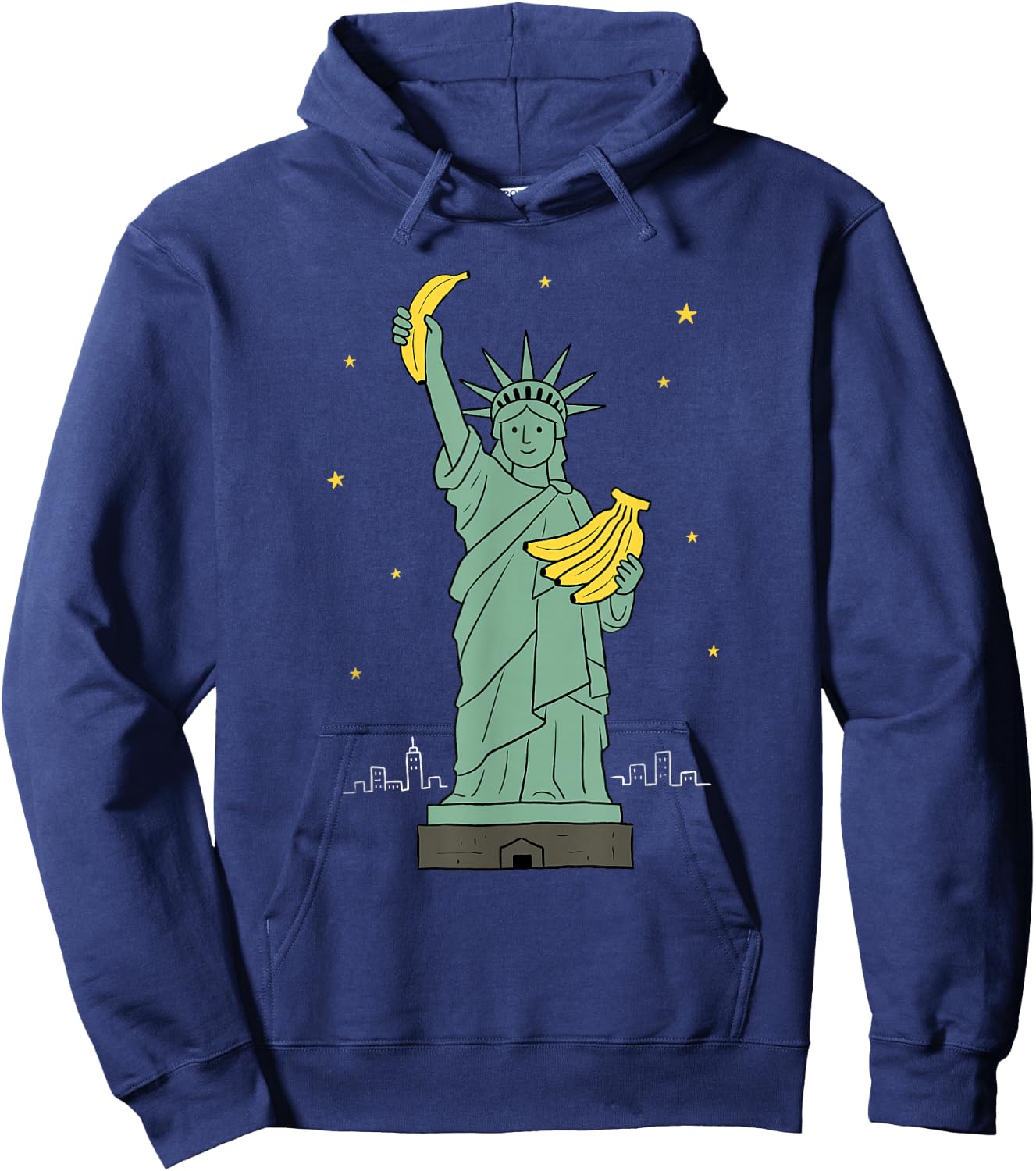 Retro Banana Novelty Funny Banana Hoodie - Hoodie | Navy