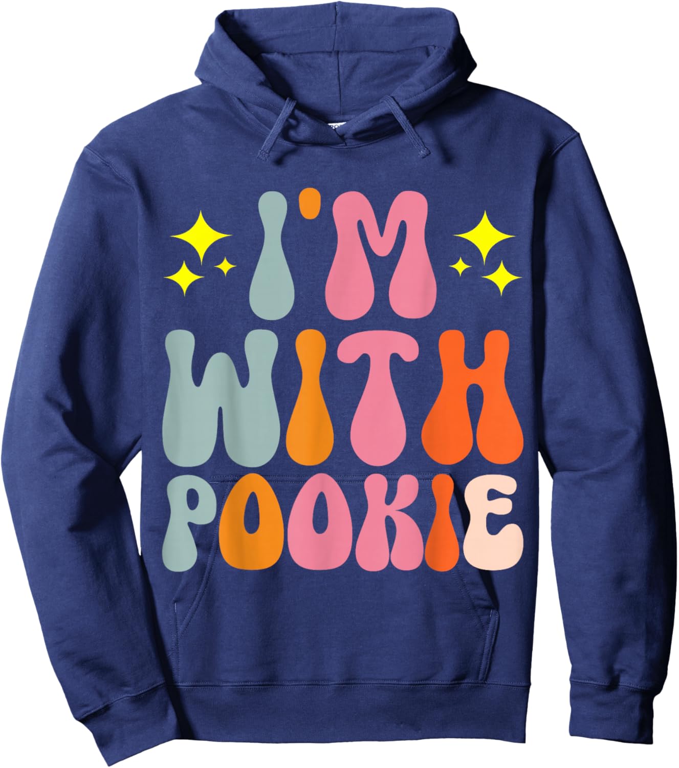Boyfriend Girlfriend Partner Spouse I'm With Pookie , Small, Black Hoodie - Hoodie | Navy
