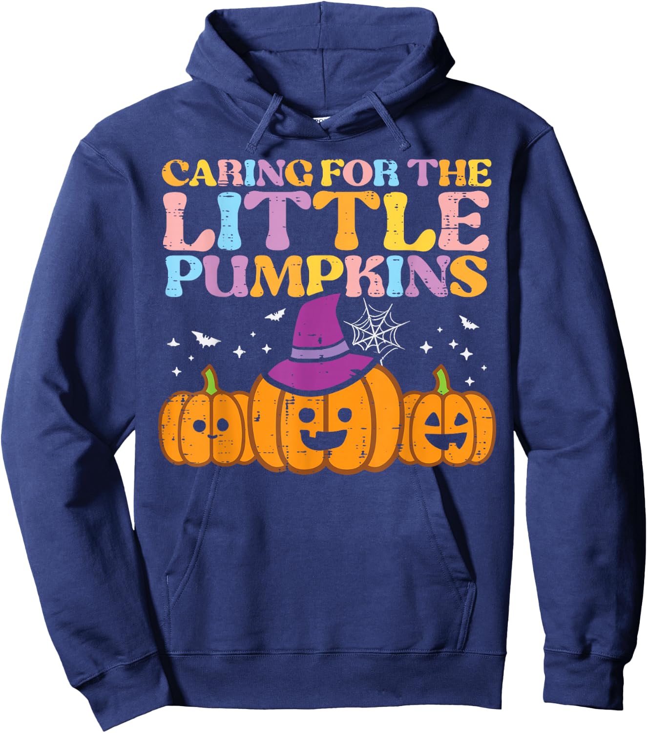 Halloween Nurse Caring Little Pumpkins Nicu Costume Women Hoodie - Hoodie | Navy