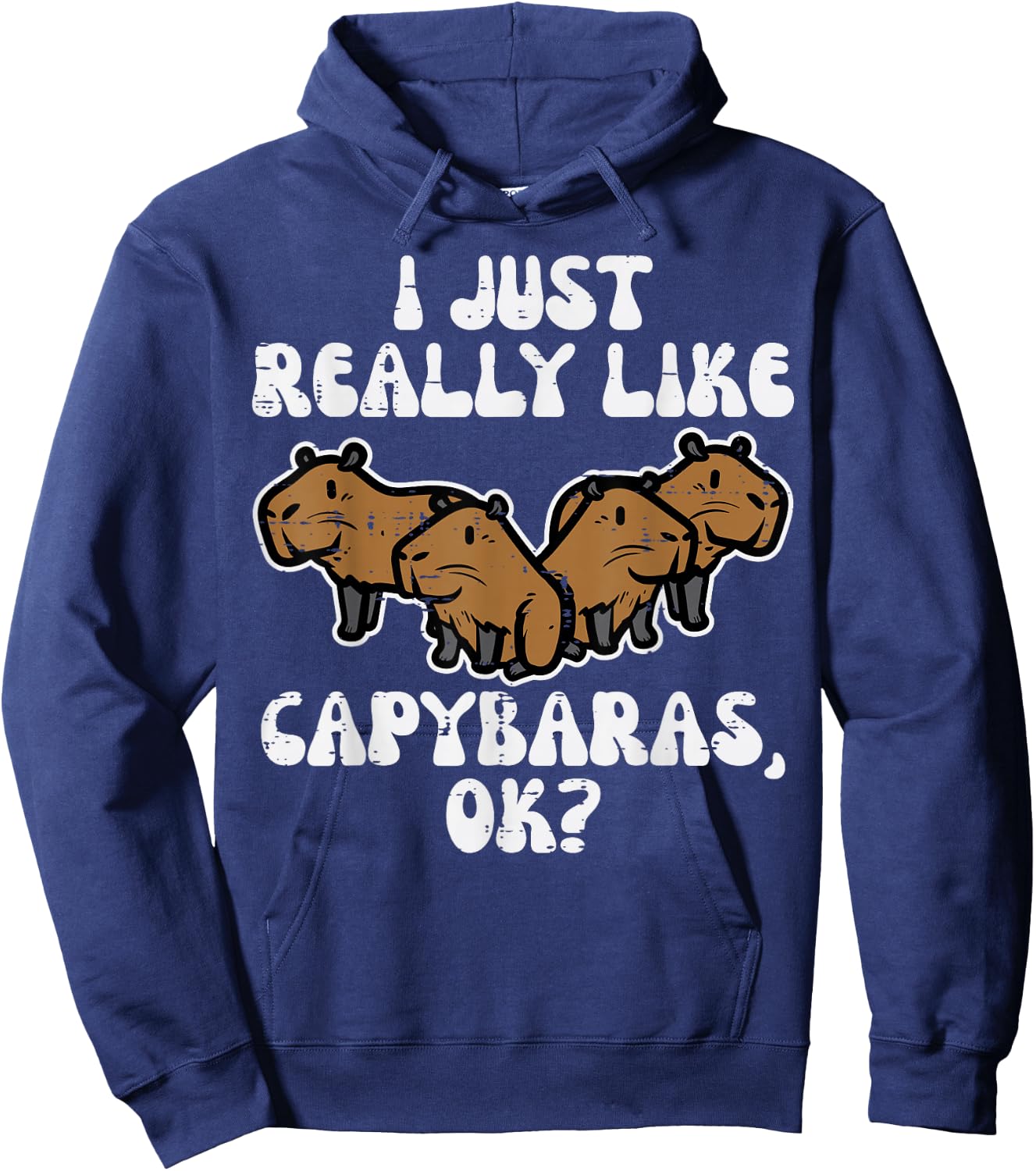 Just Really Like Capybaras Ok Capy Women Girls Kid Youth Men Hoodie - Hoodie | Navy