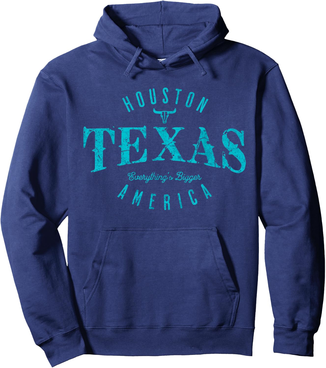 Houston, Texas s Vintage Fade Effect s Patriotic American Women Kids Men Hoodie - Hoodie | Navy