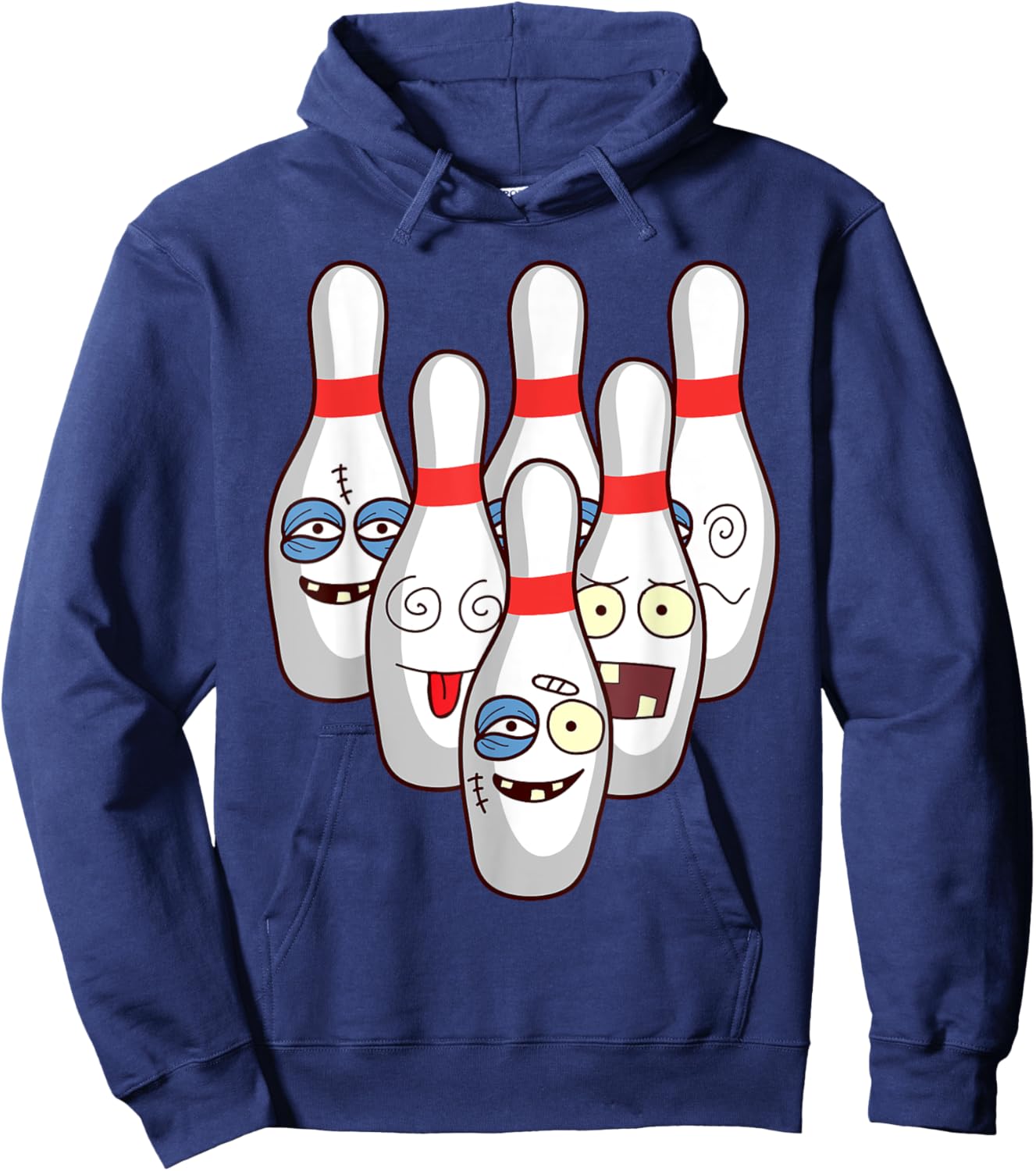 Cool Bowling Art Women Boys Kid Bowling Lover Bowler Hoodie - Hoodie | Navy