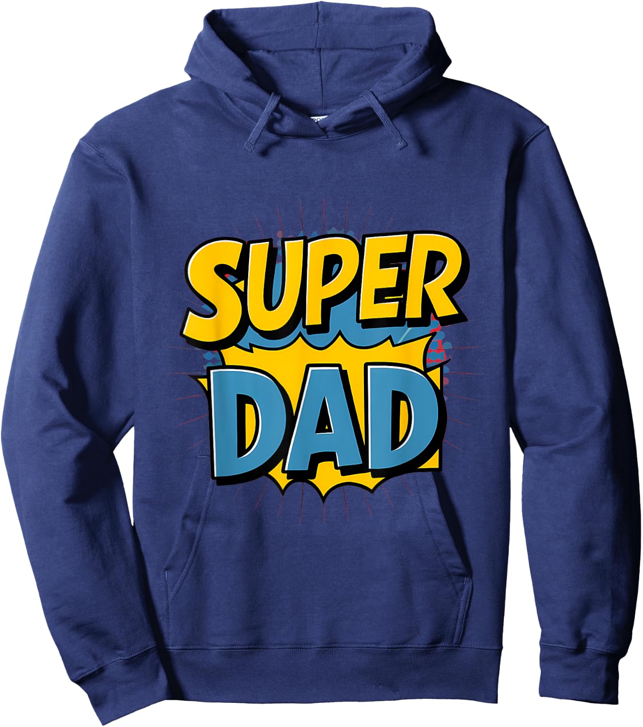Superdad Funny Superhero Dad Design Costume for Father's Day Hoodie - Hoodie | Navy