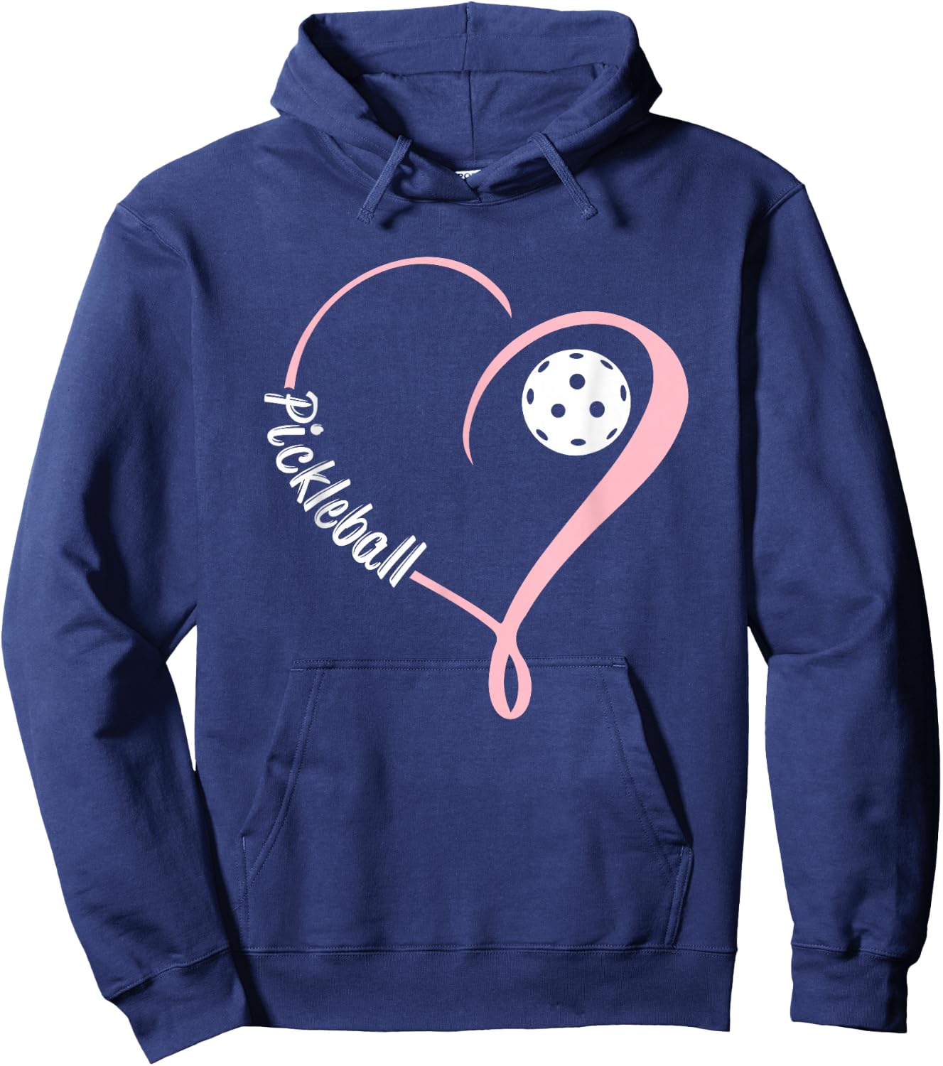 Pickleball Shirts Ladies Valentine's Day Pickleball Lover Hoodie - Hoodie | Navy