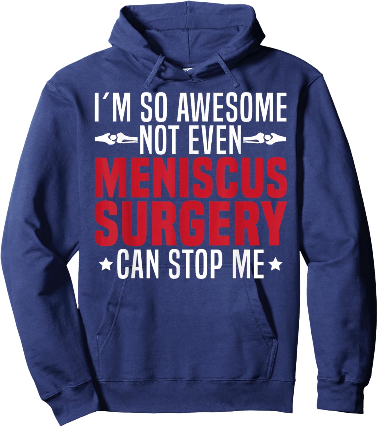 Meniscus Injury Recovery Items Meniscus Surgery Hoodie - Hoodie | Navy