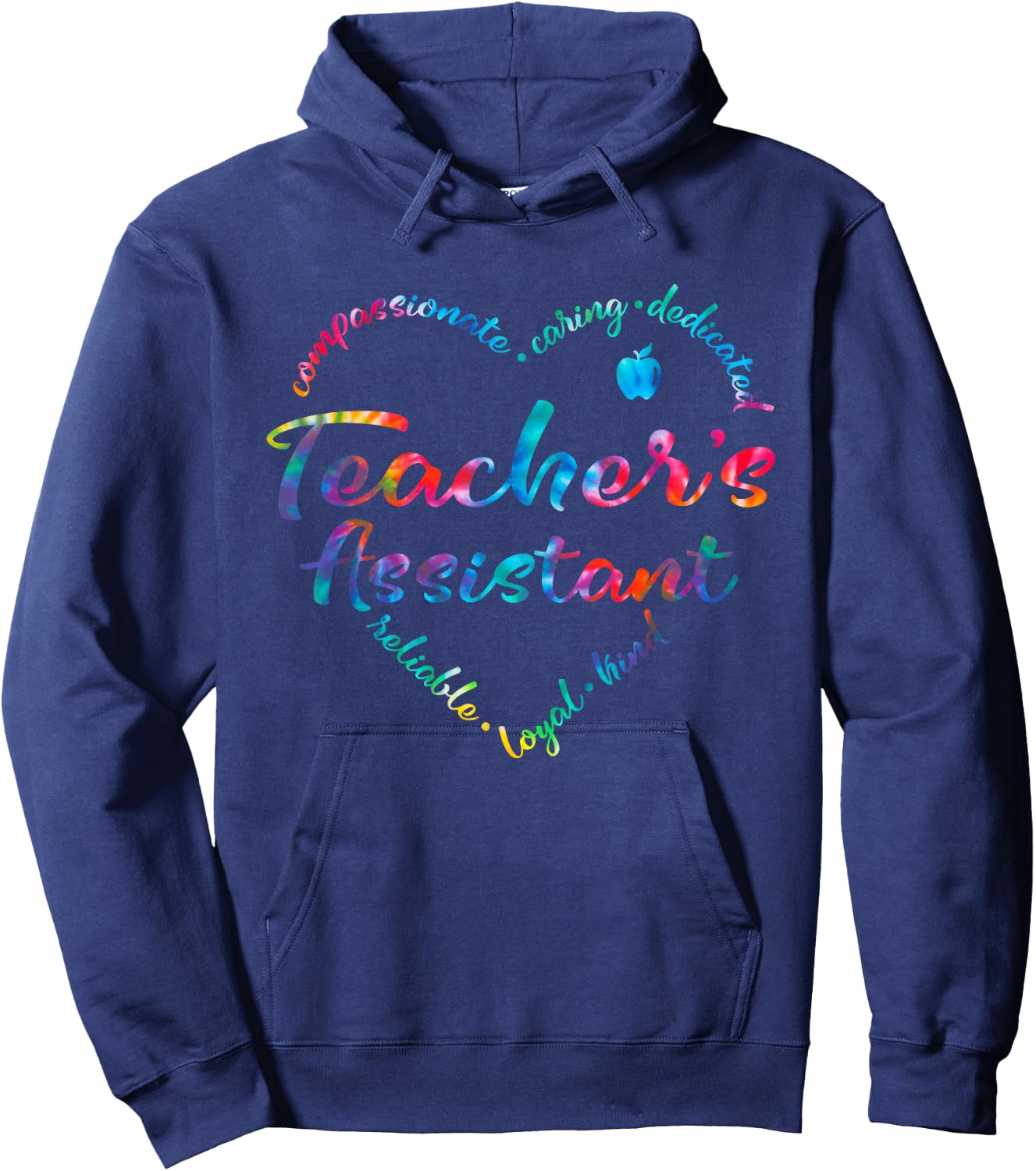 Tie Dye Teacher Assistant Squad Appreciation Teaching School Hoodie - Hoodie | Navy