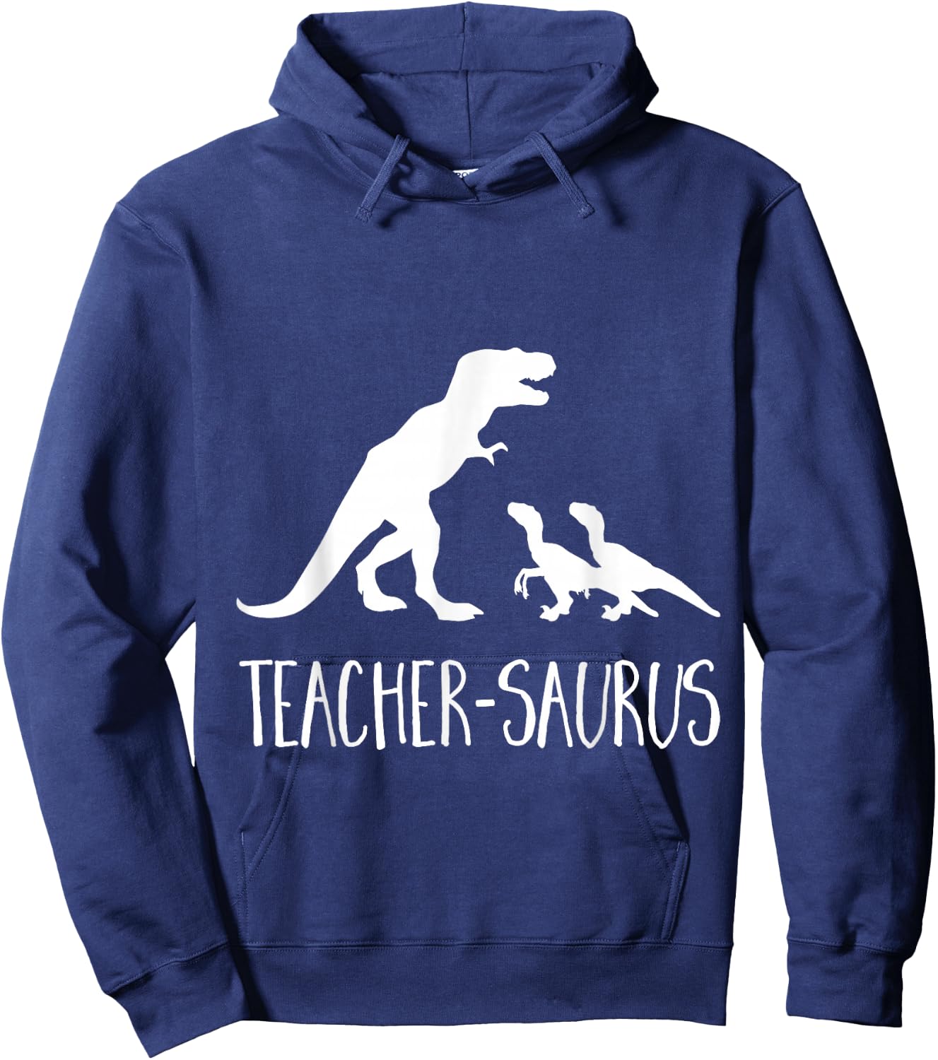 Teacher-Saurus Funny T-Rex & Raptor Animal School T Shirt Men Women Kids Hoodie - Hoodie | Navy