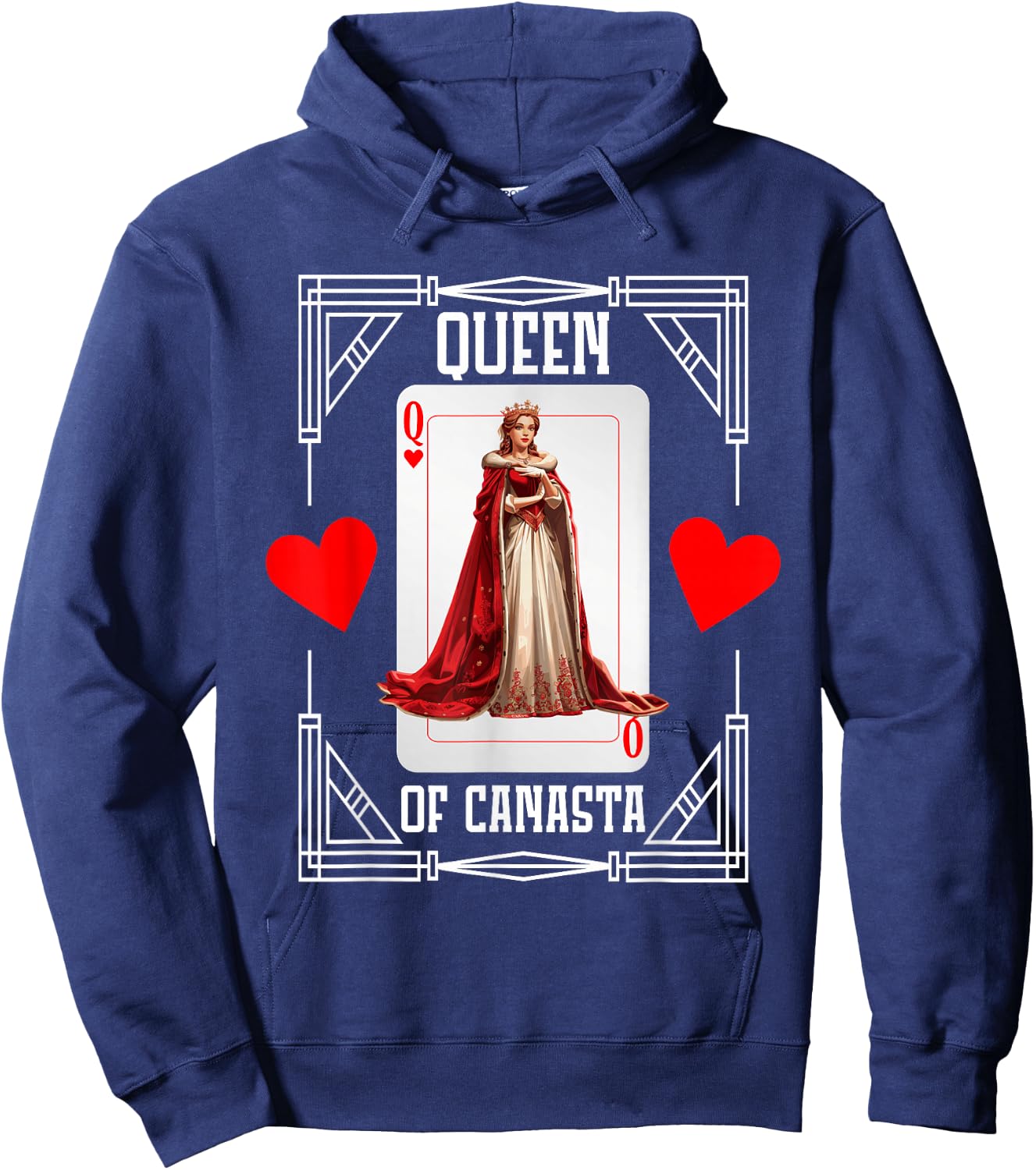 Canasta Score Sheets Card Game Card Holder Canasta Queen Hoodie - Hoodie | Navy