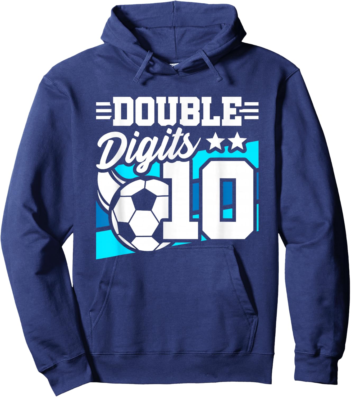 Soccer Boy Birthday 10 Year Old Double Digits 10th Birthday Hoodie - Hoodie | Navy