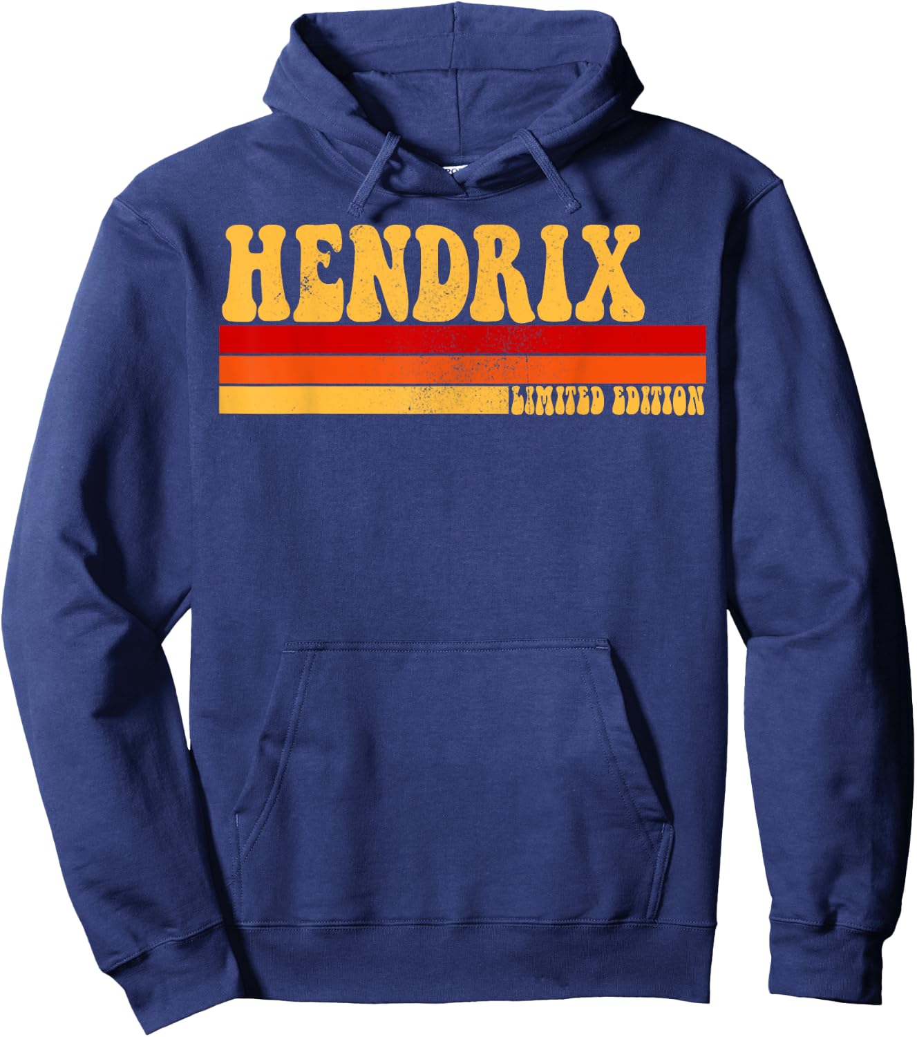HENDRIX Name Personalized Idea Men Retro Vintage HENDRIX Hoodie - Hoodie | Navy
